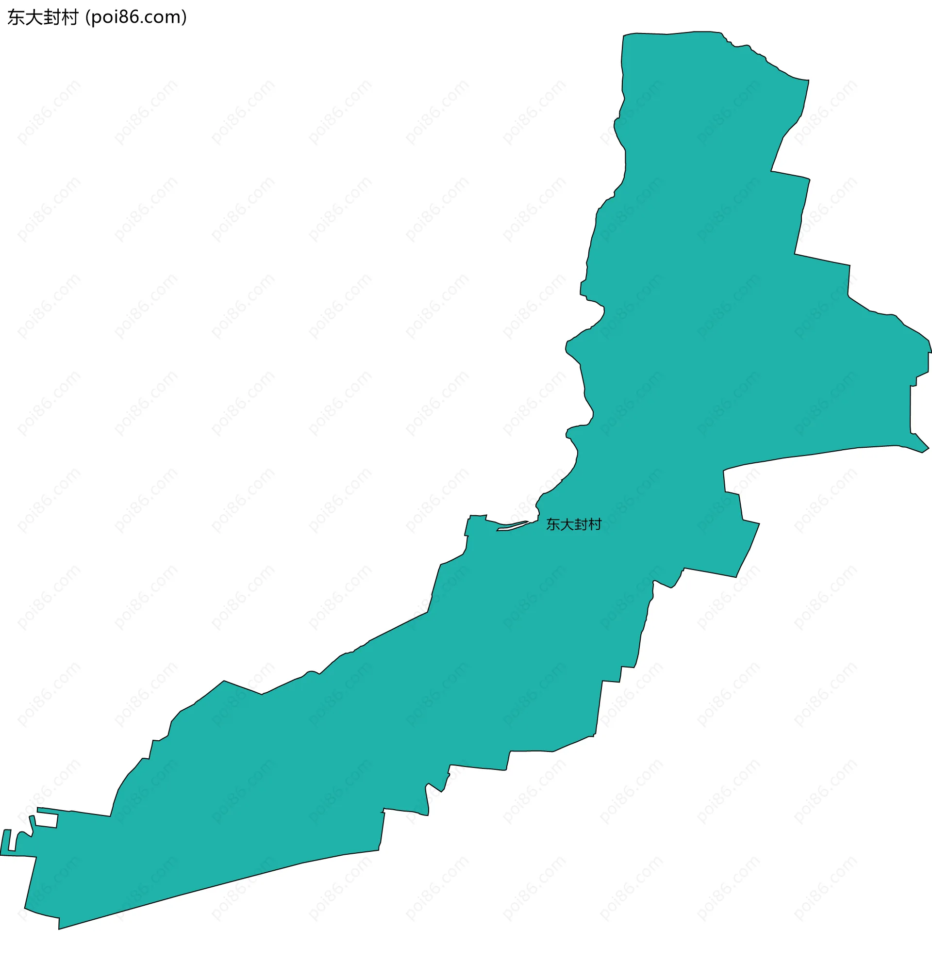 东大封村边界地图