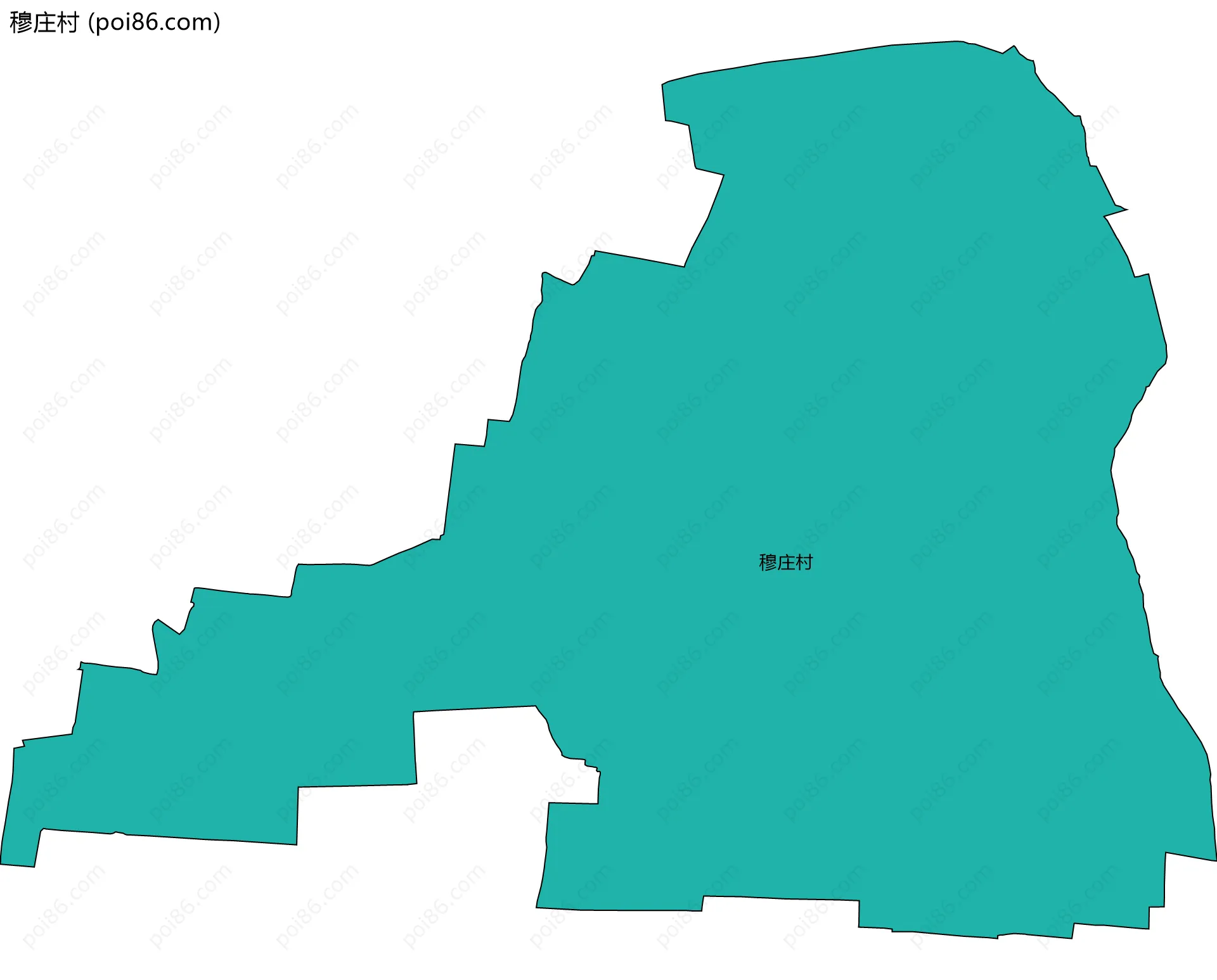 穆庄村边界地图