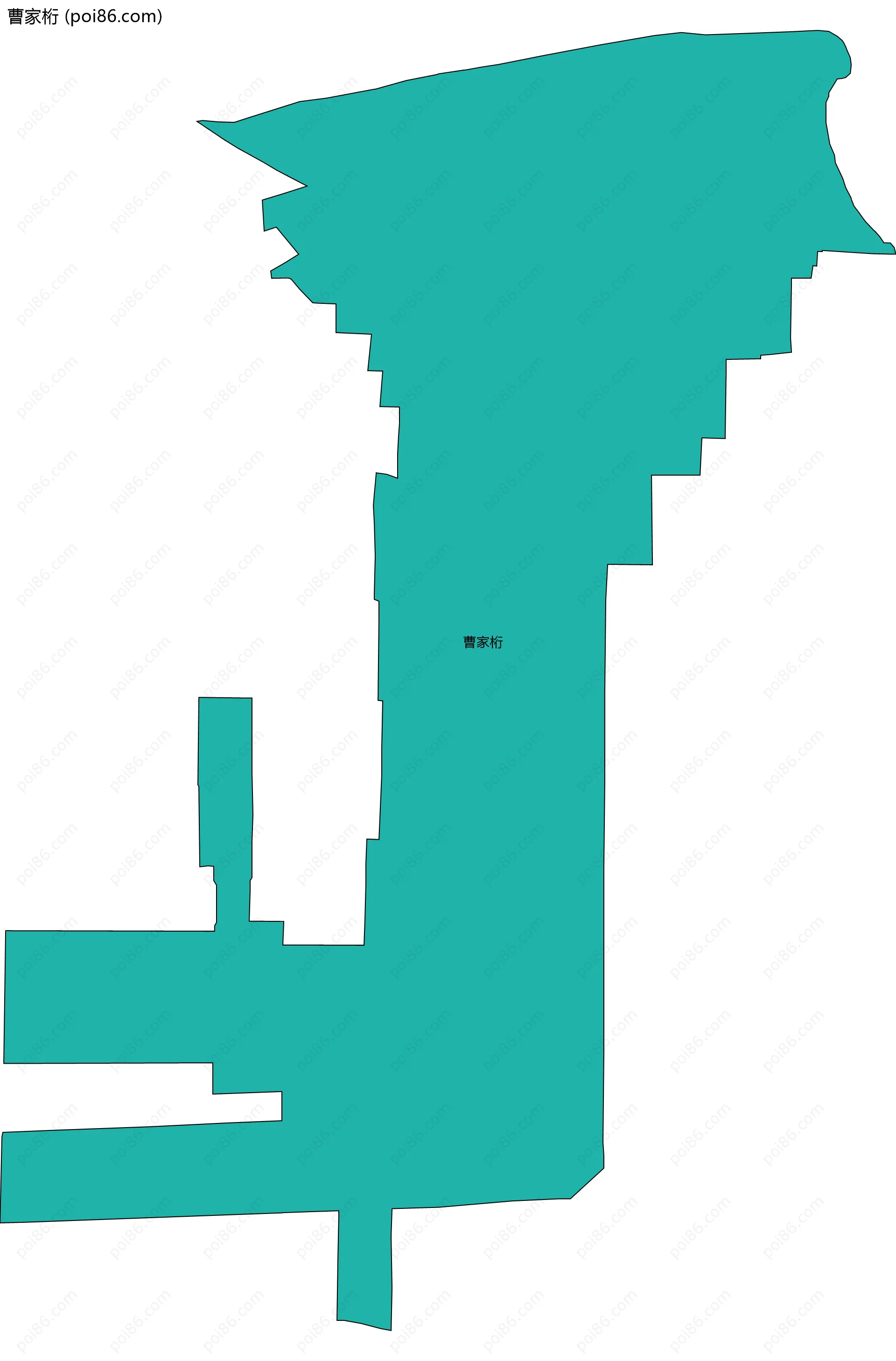 曹家桁边界地图