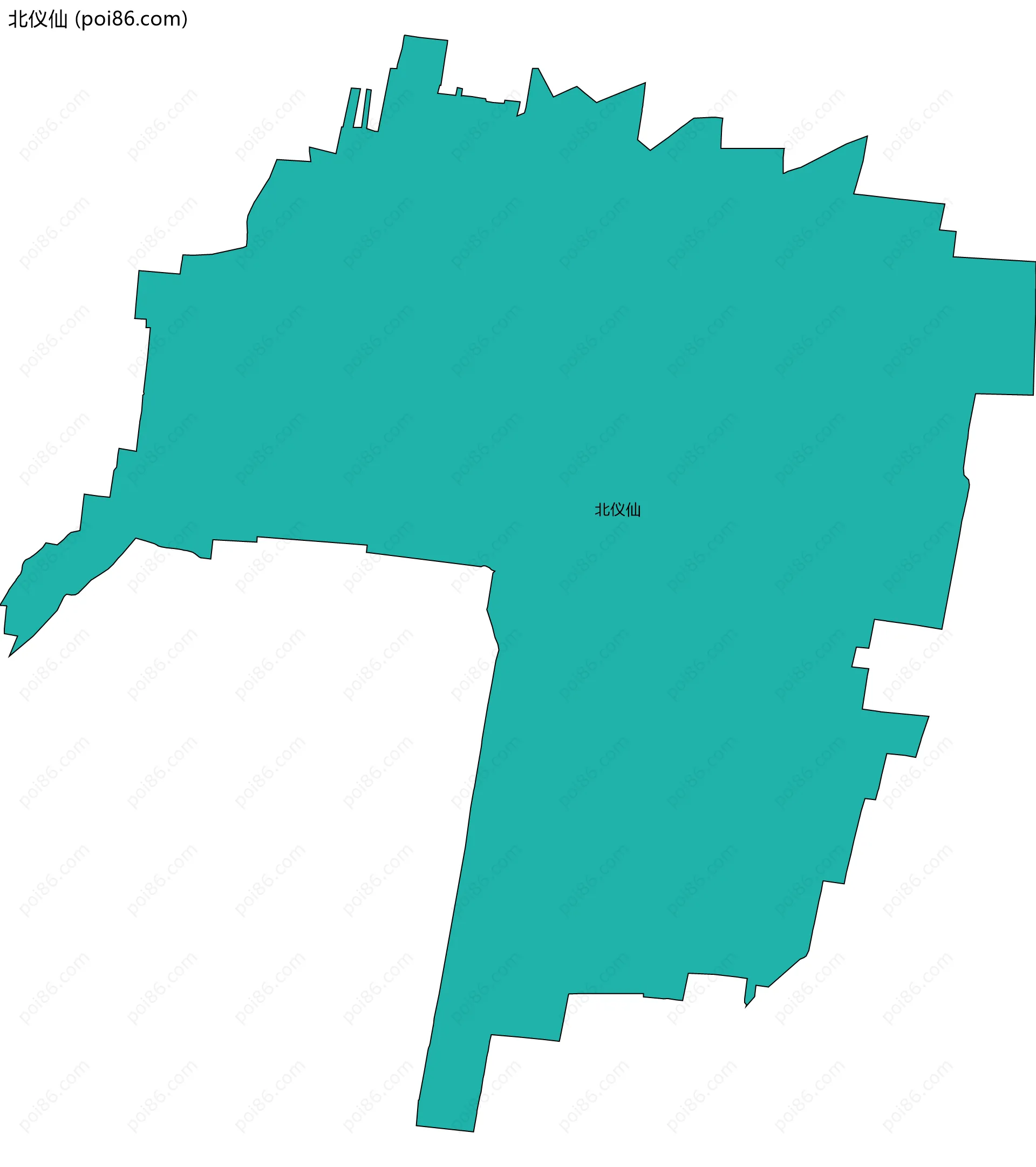 北仪仙边界地图