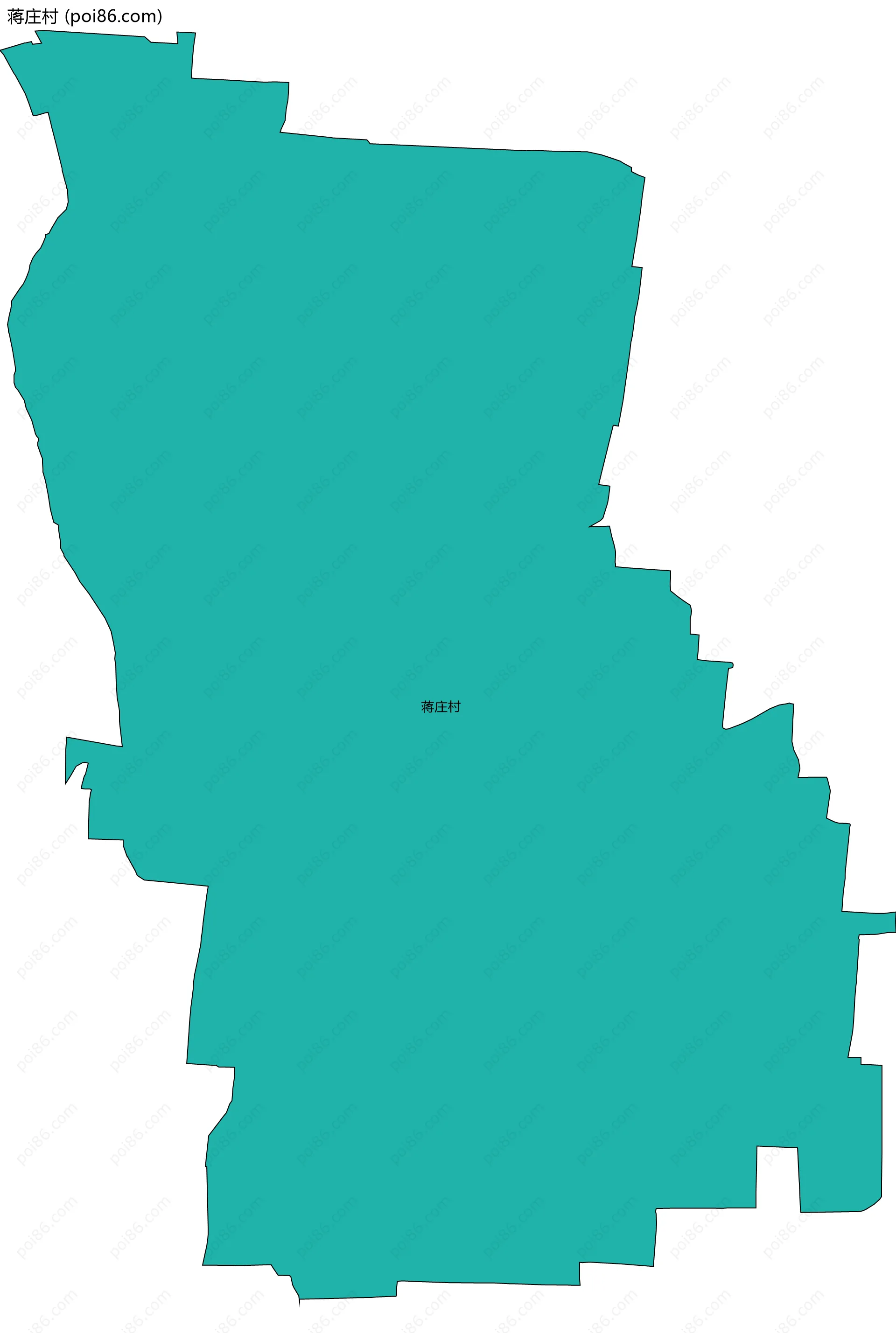 蒋庄村边界地图