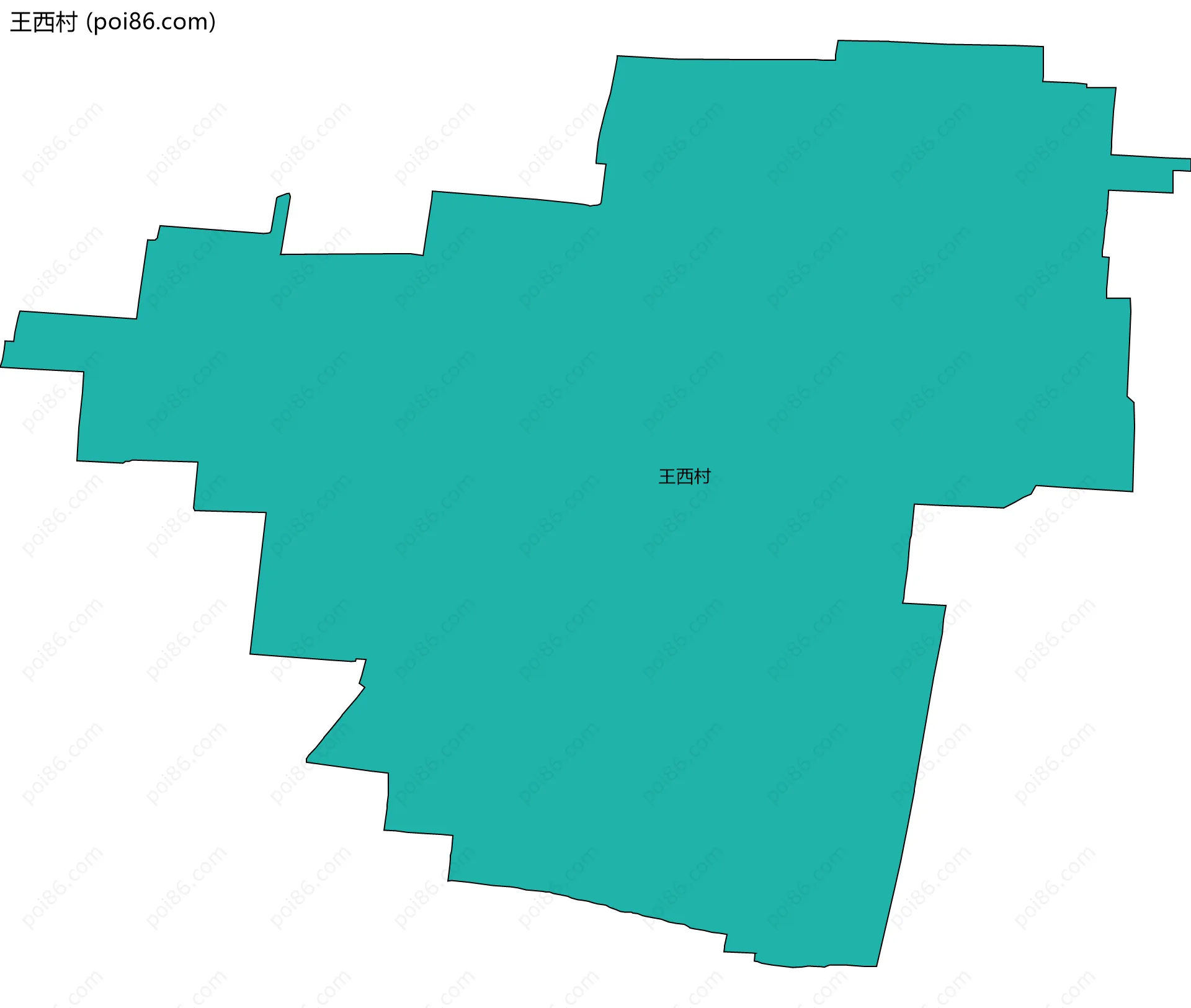 王西村边界地图