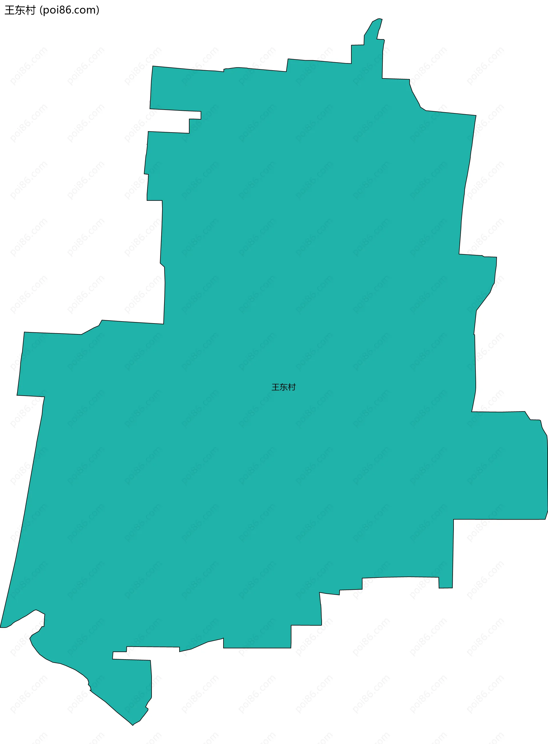 王东村边界地图