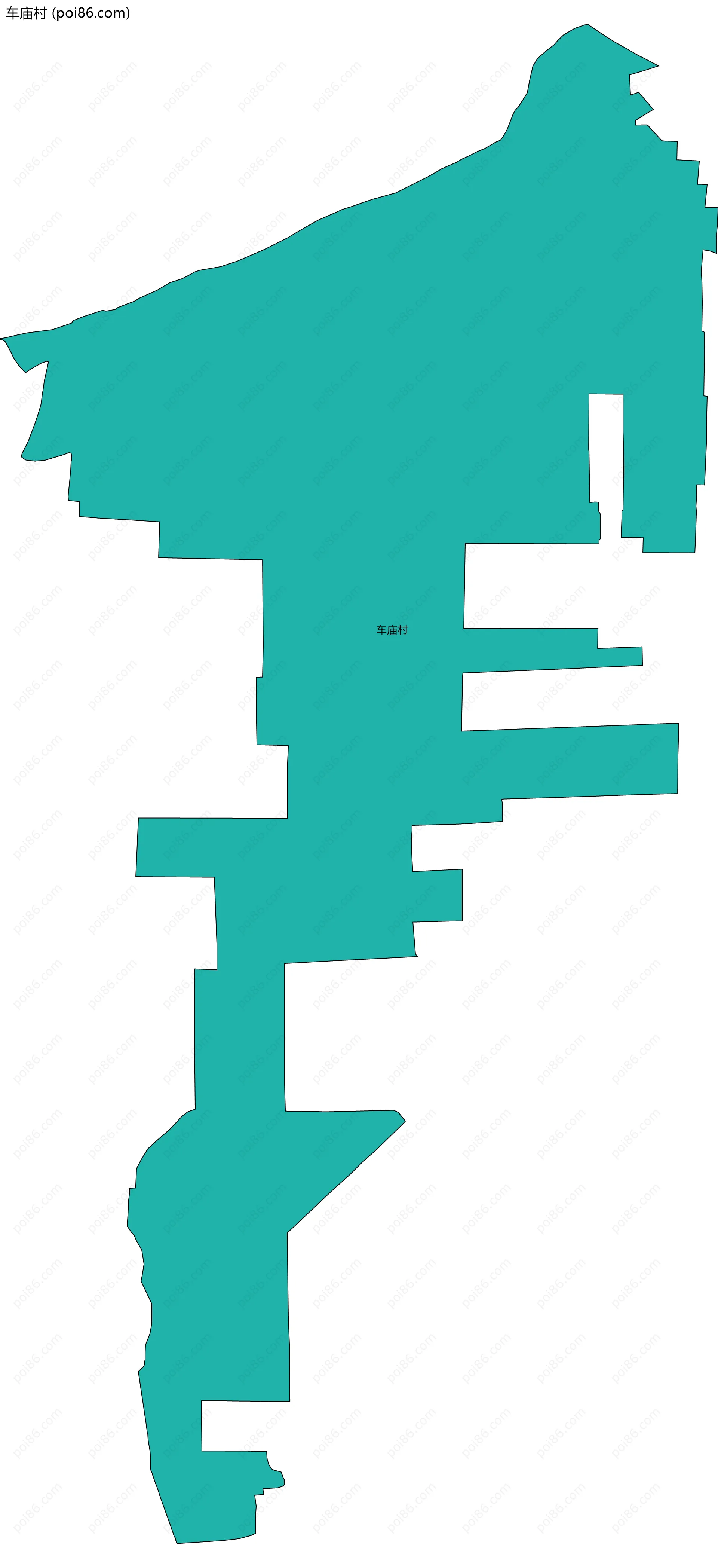 车庙村边界地图