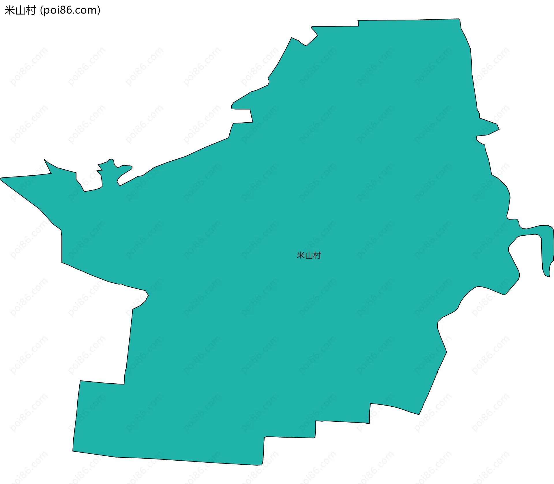 米山村边界地图