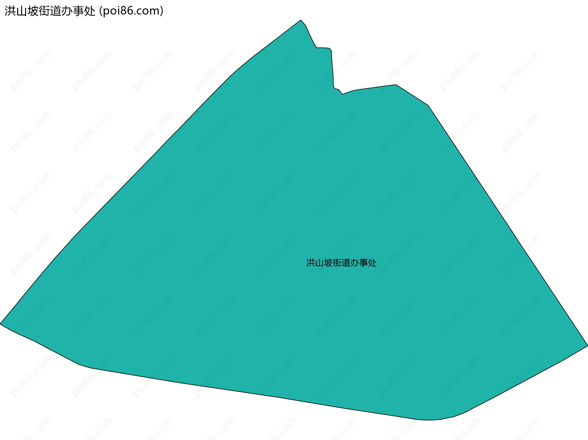 洪山坡街道办事处边界地图