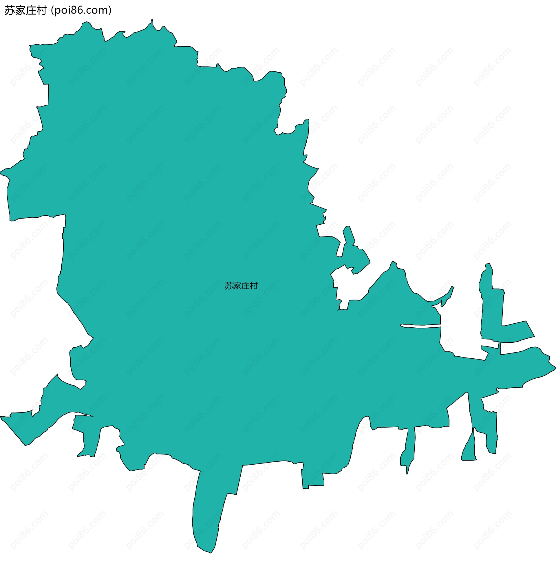 苏家庄村边界地图