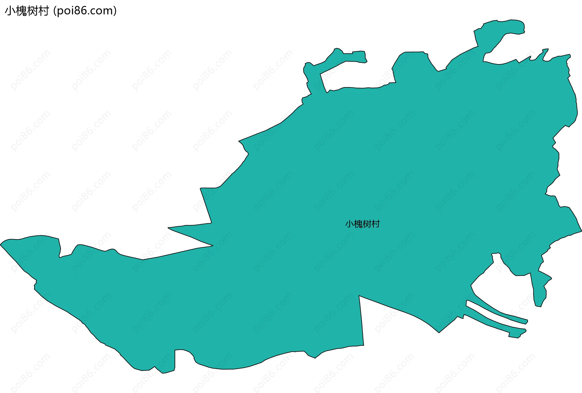 小槐树村边界地图