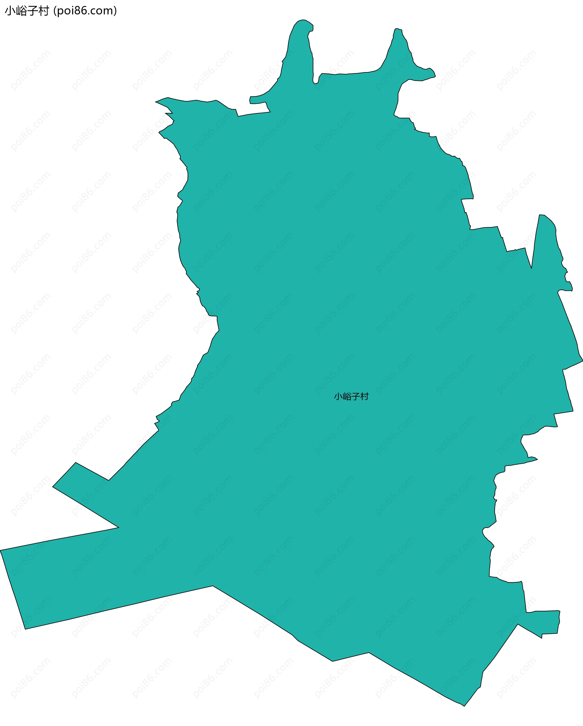 小峪子村边界地图