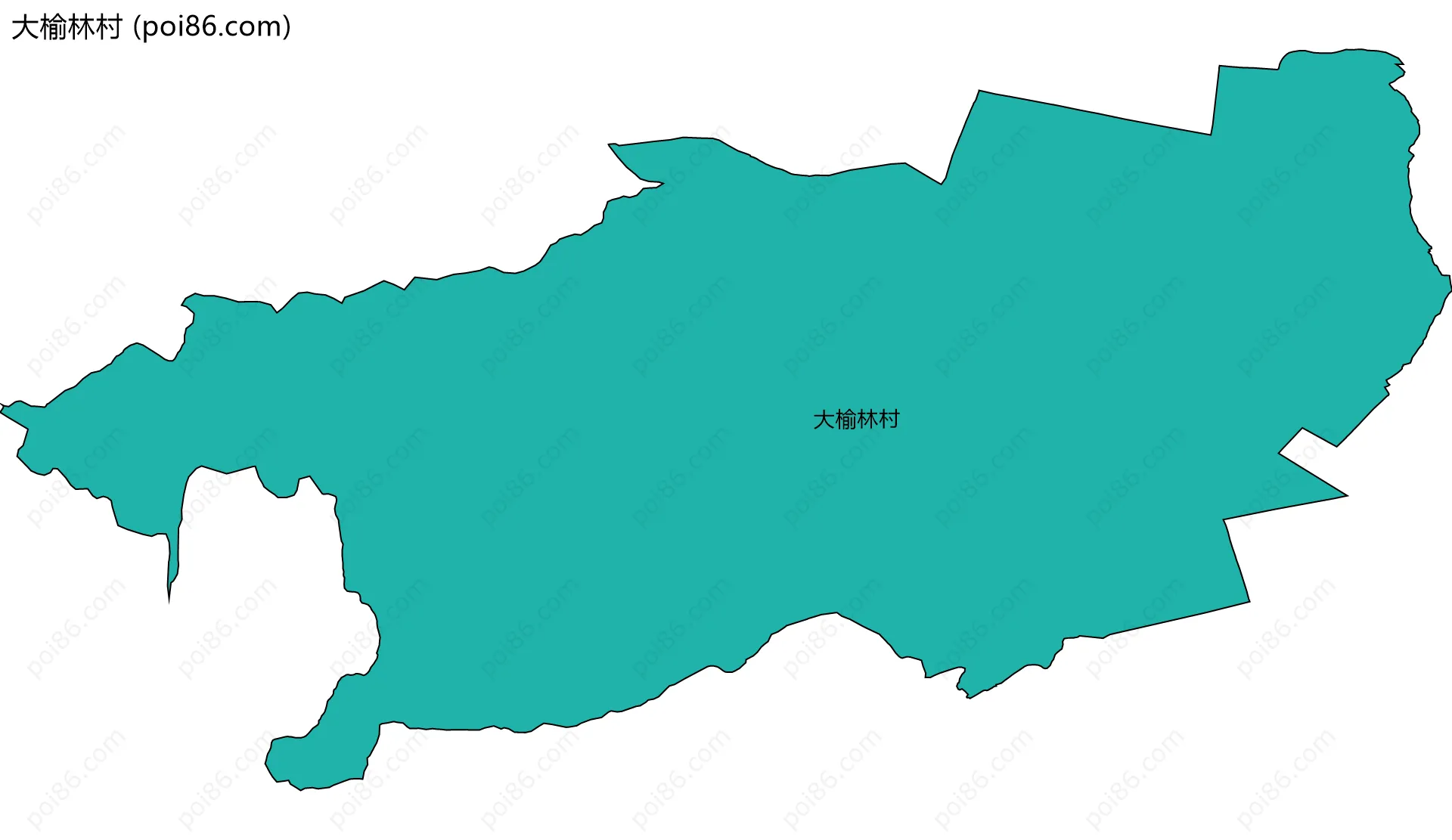 大榆林村边界地图