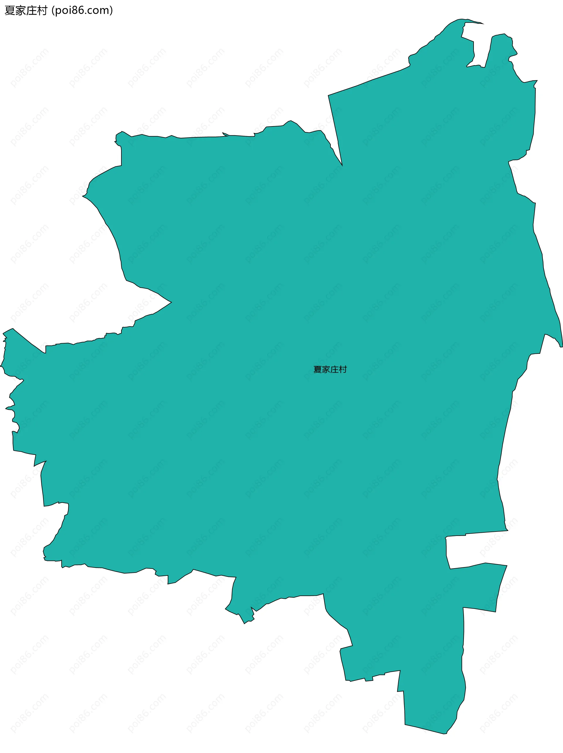夏家庄村边界地图
