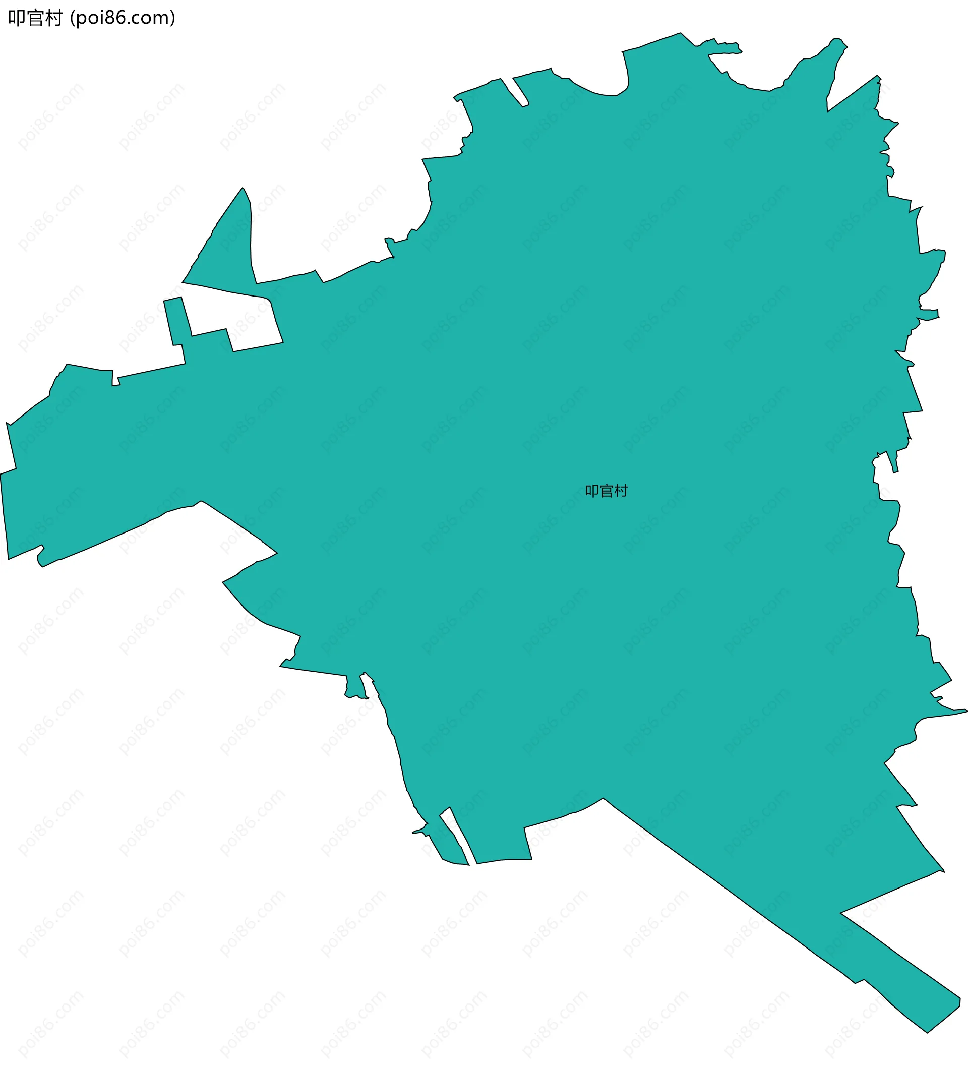 叩官村边界地图