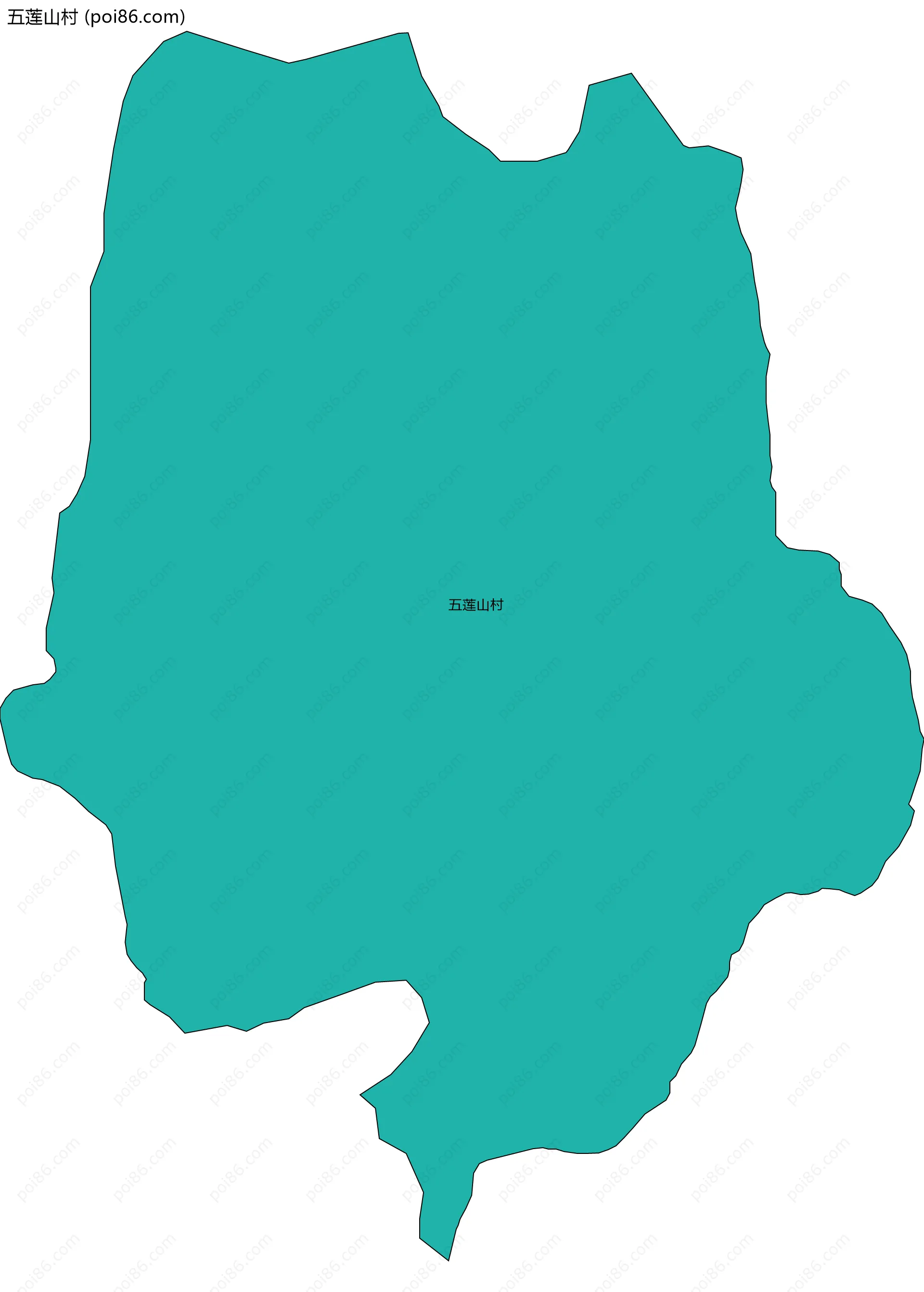 五莲山村边界地图
