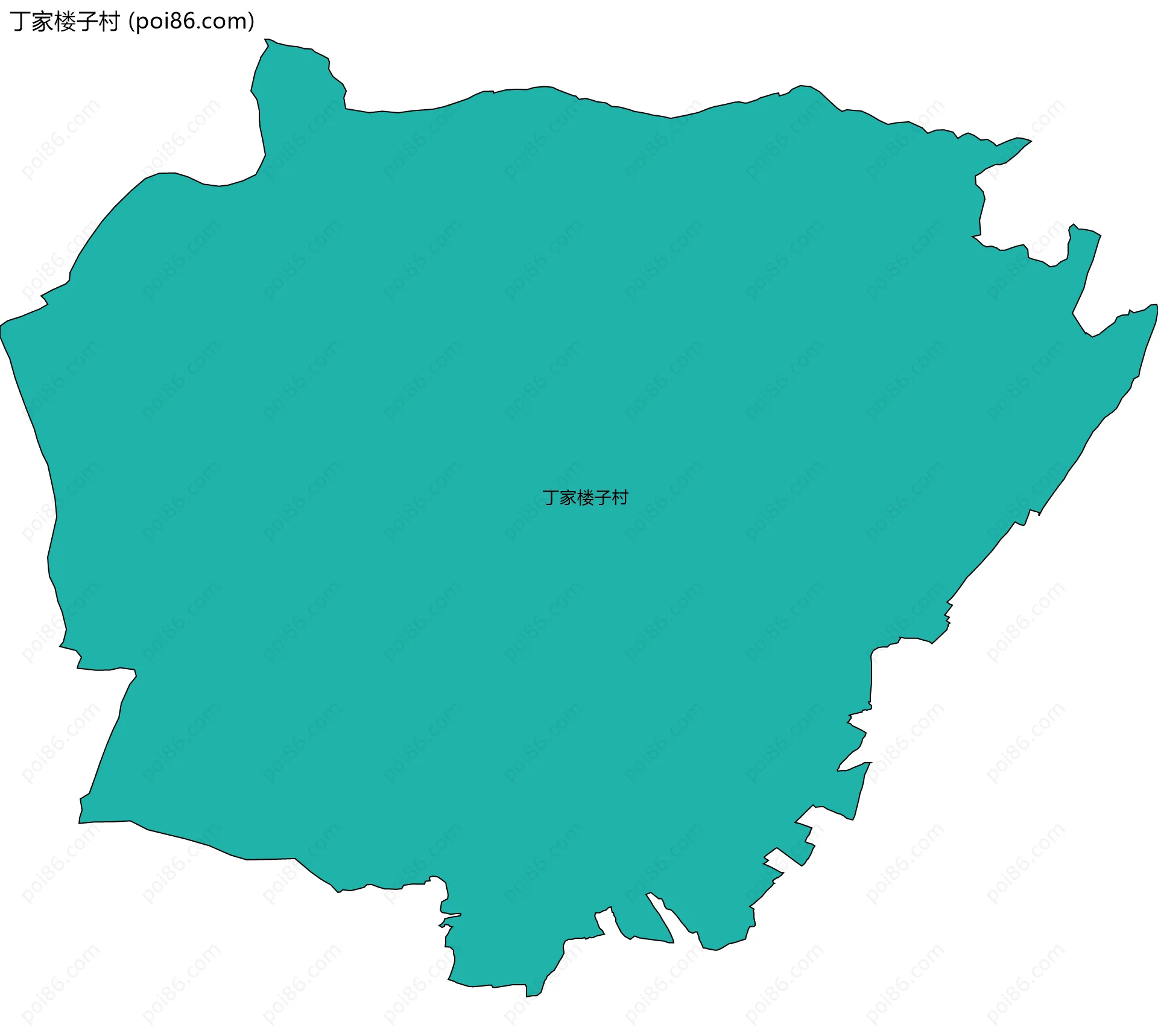 丁家楼子村边界地图
