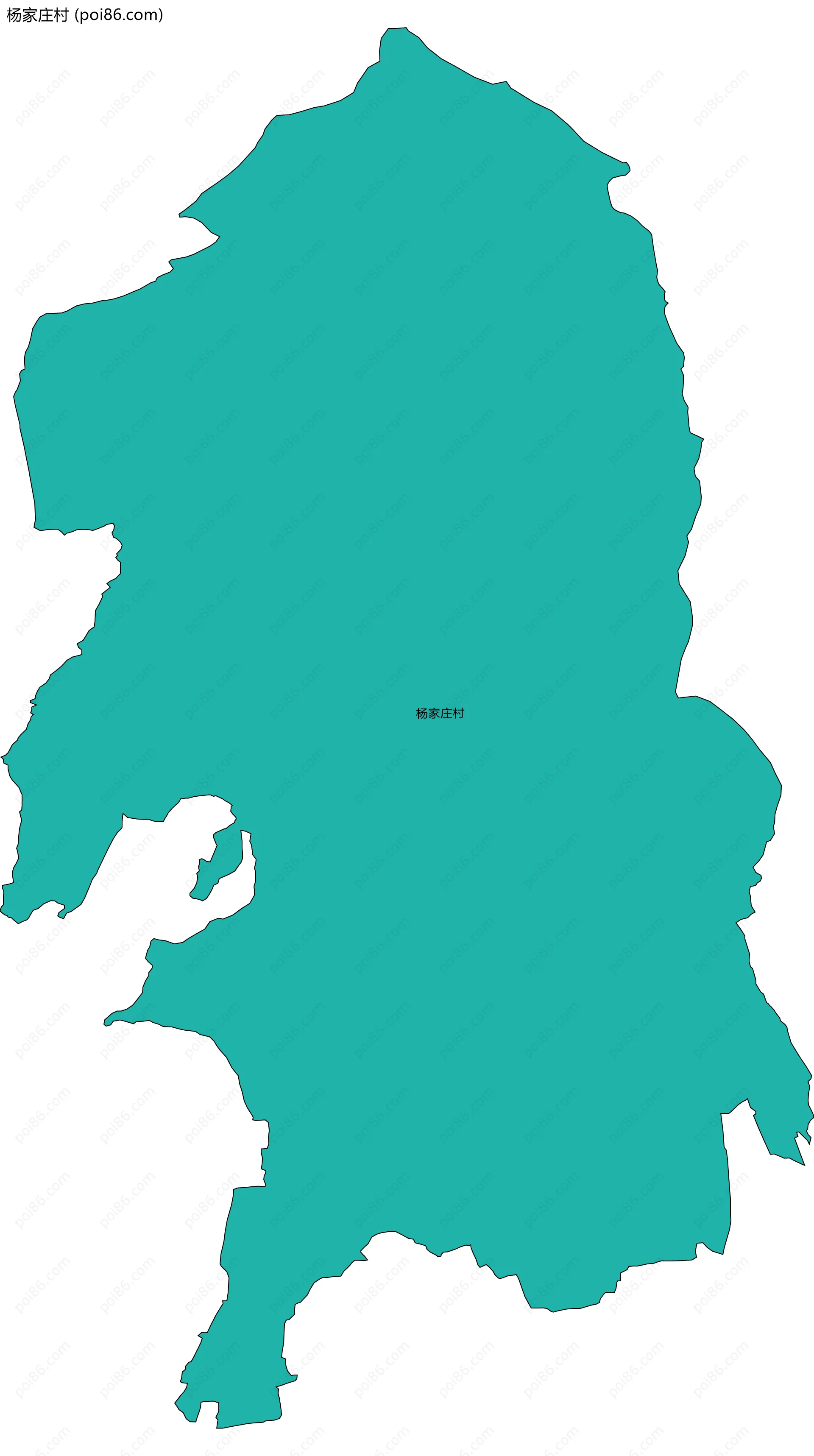 杨家庄村边界地图