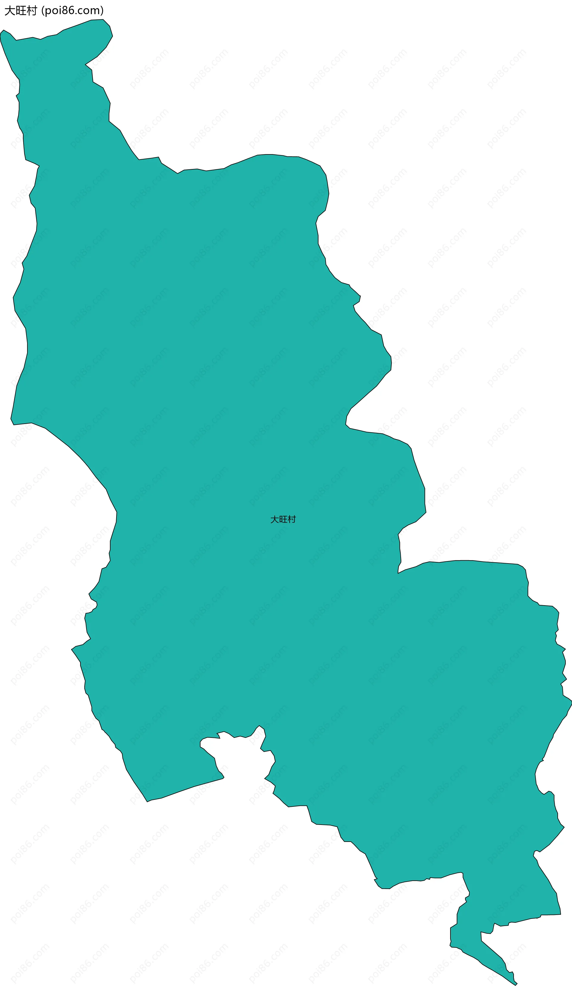 大旺村边界地图