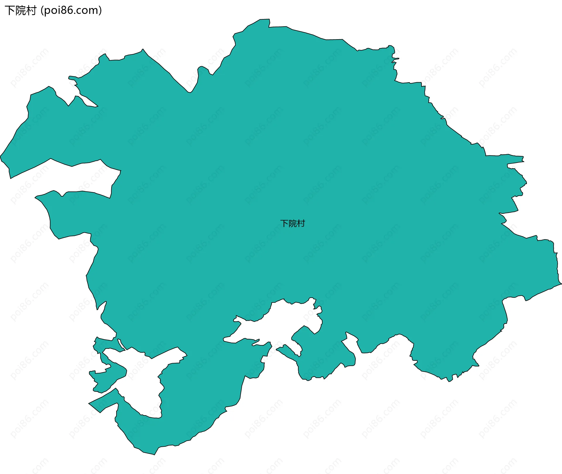 下院村边界地图
