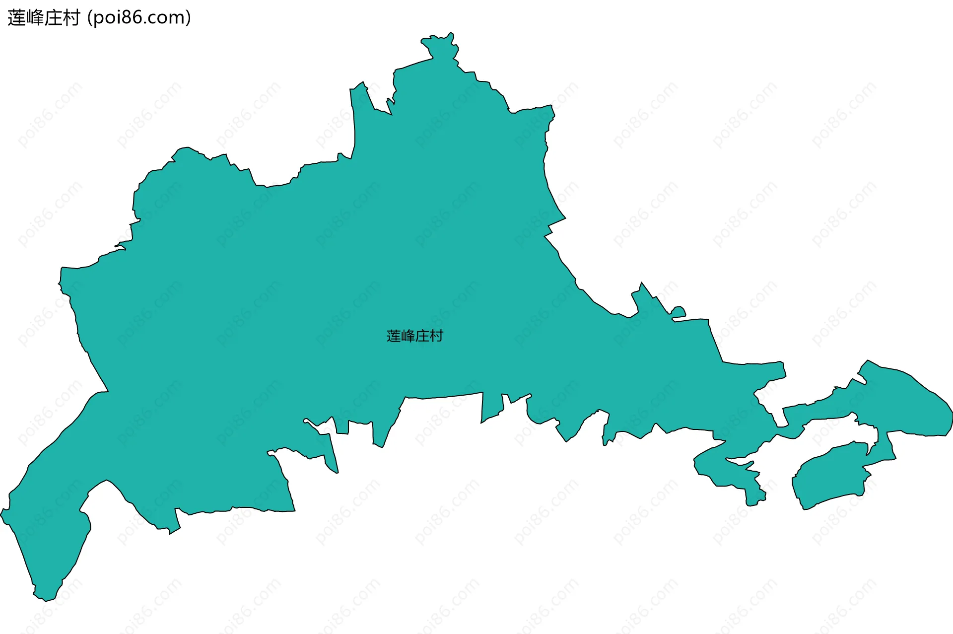 莲峰庄村边界地图