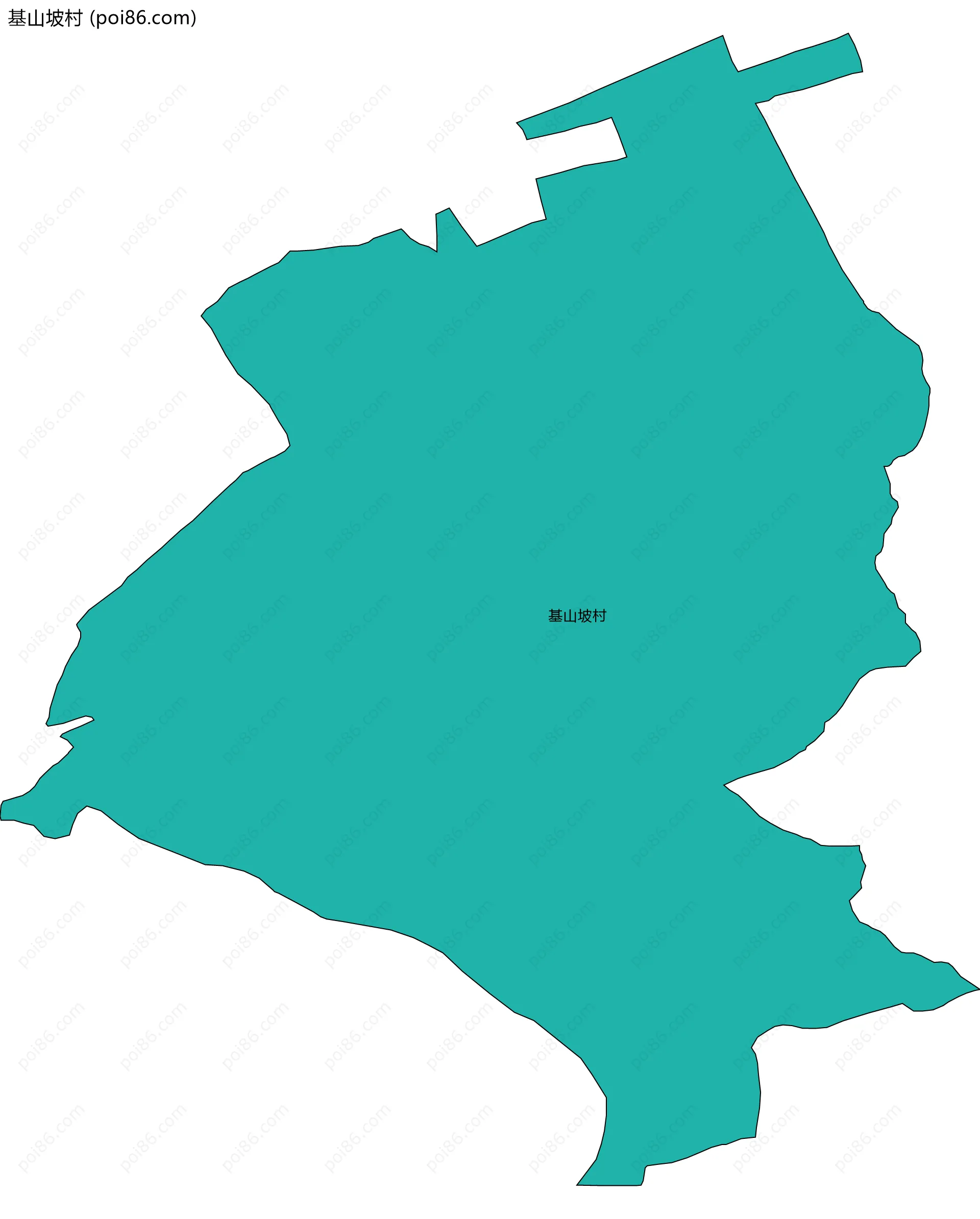 基山坡村边界地图
