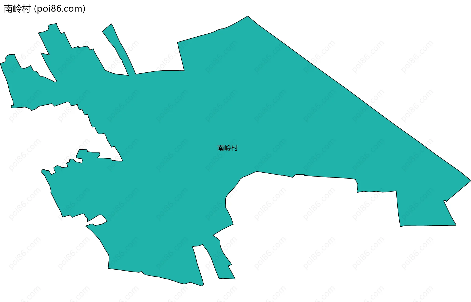 南岭村边界地图