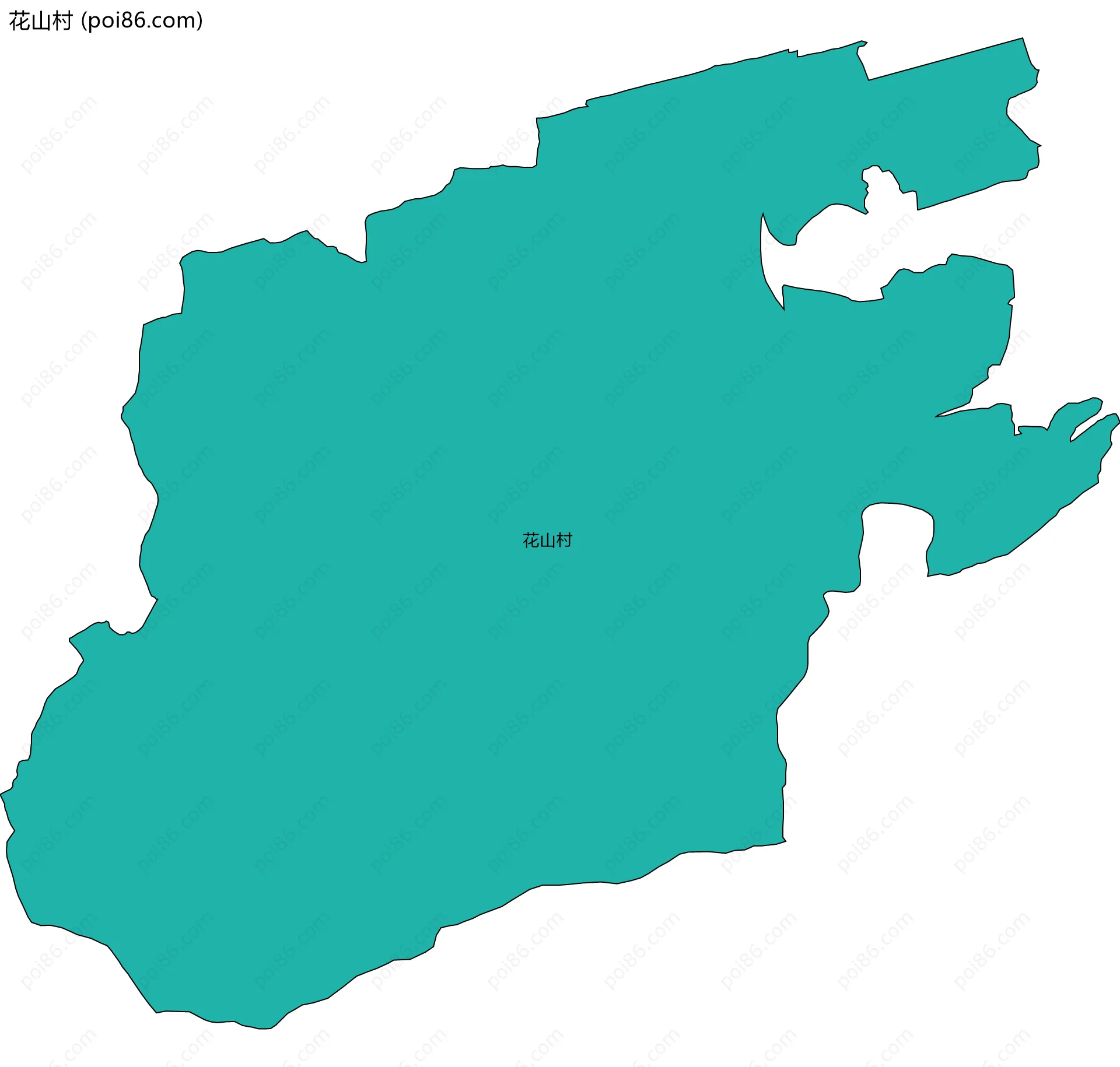 花山村边界地图