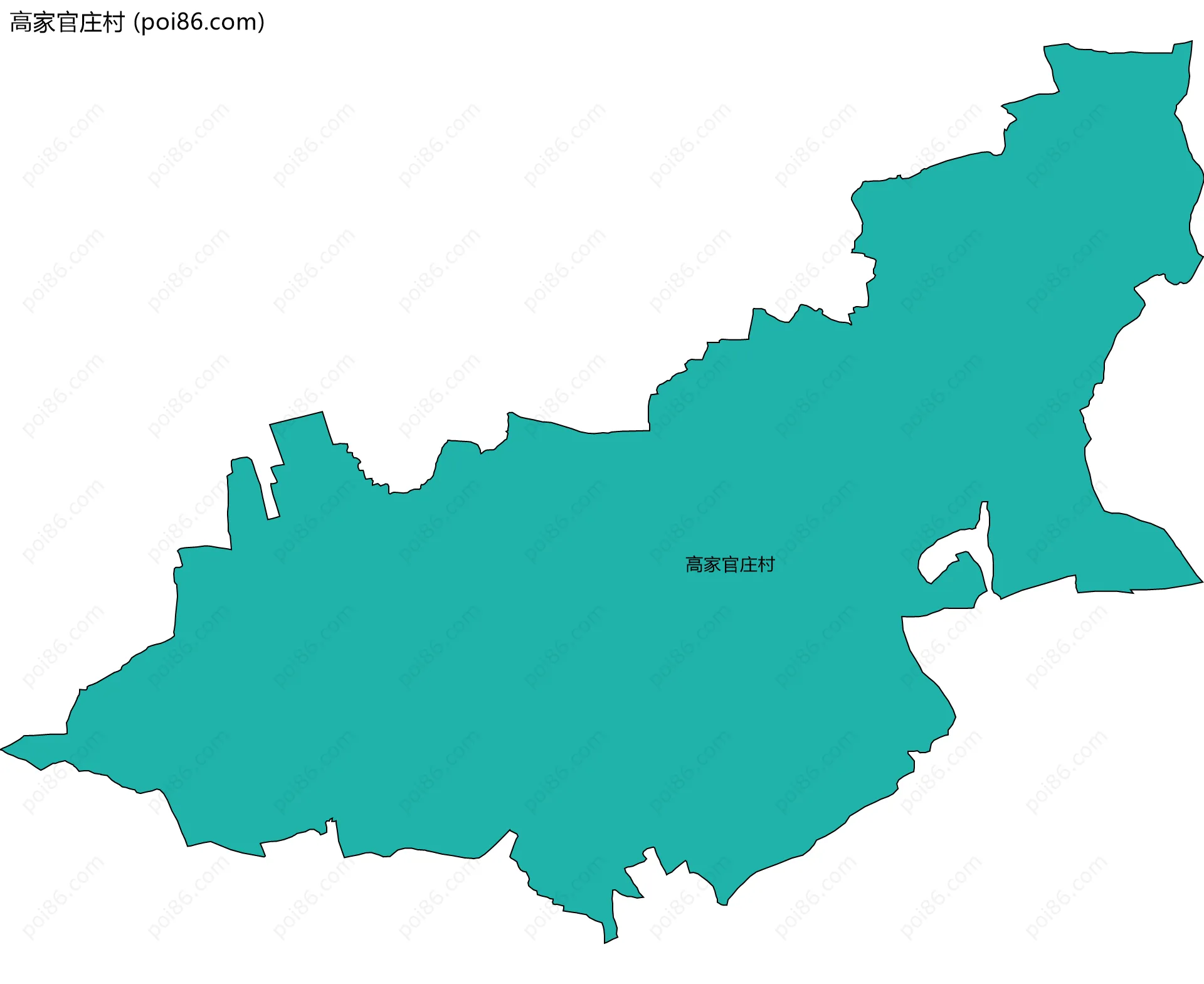 高家官庄村边界地图
