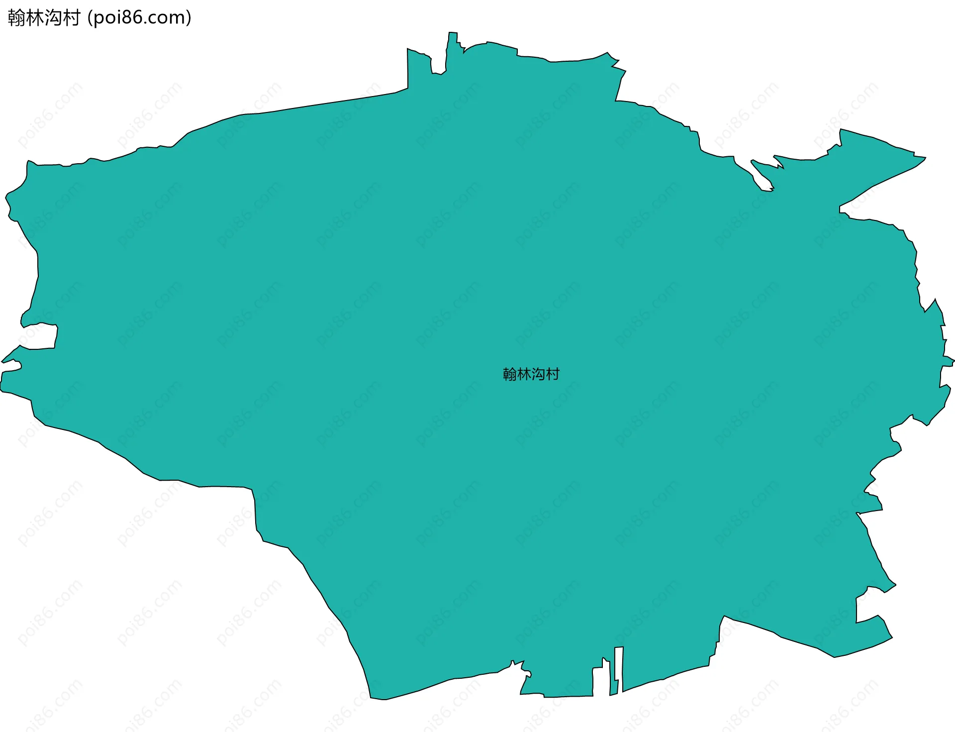 翰林沟村边界地图