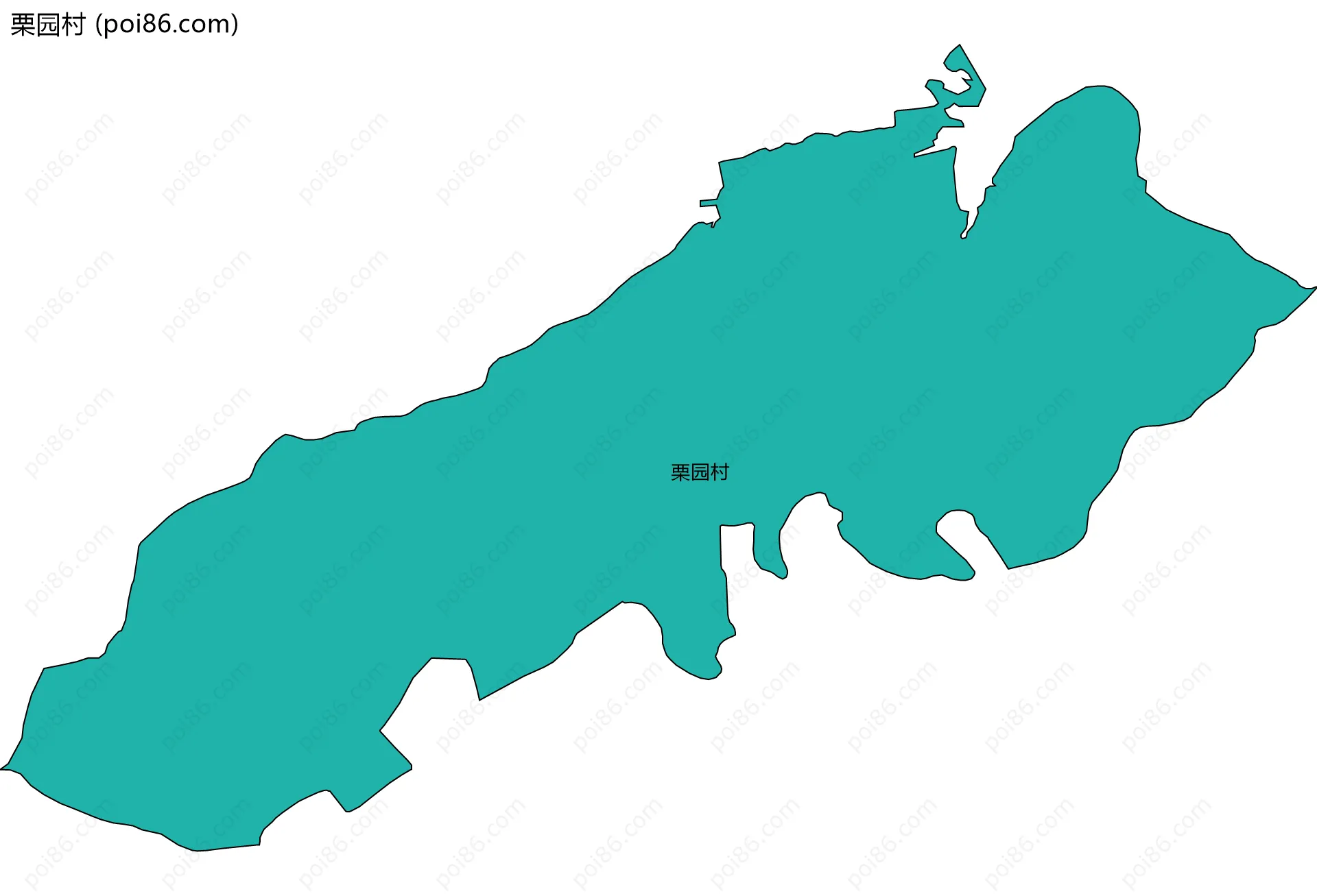 栗园村边界地图