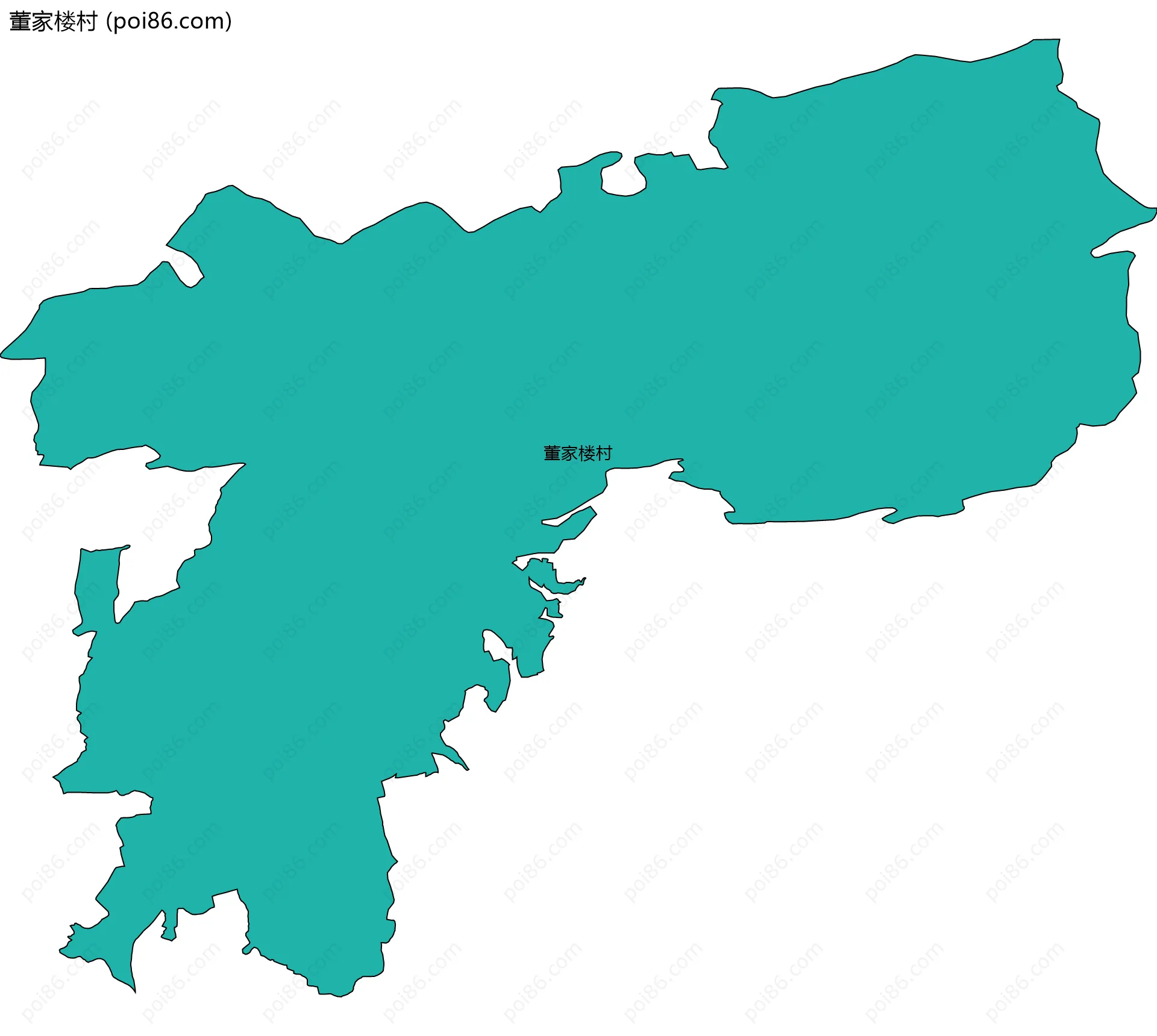 董家楼村边界地图