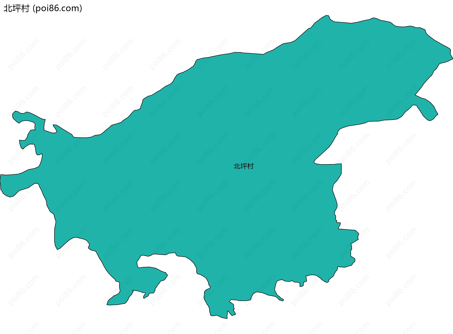北坪村边界地图