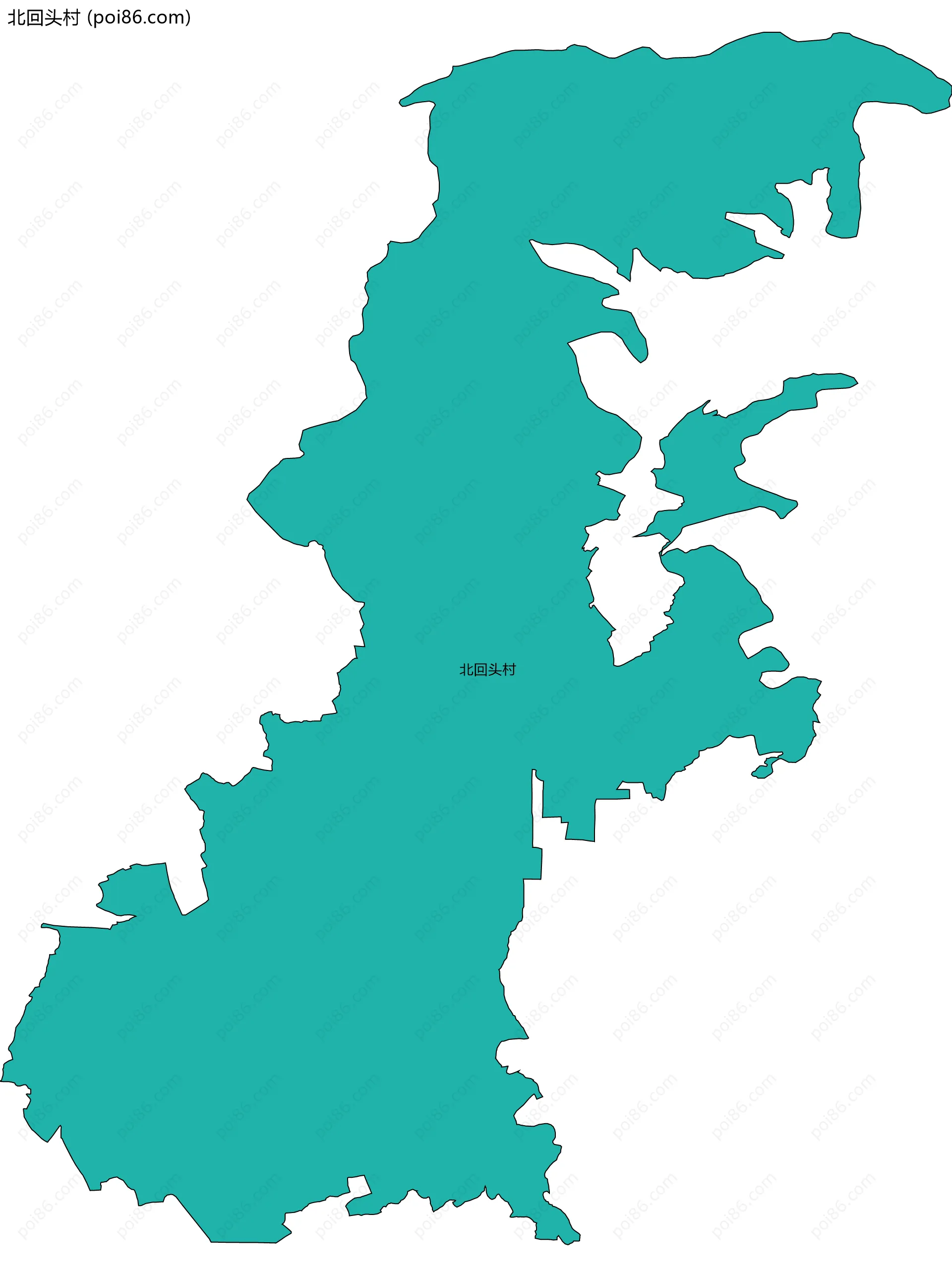 北回头村边界地图