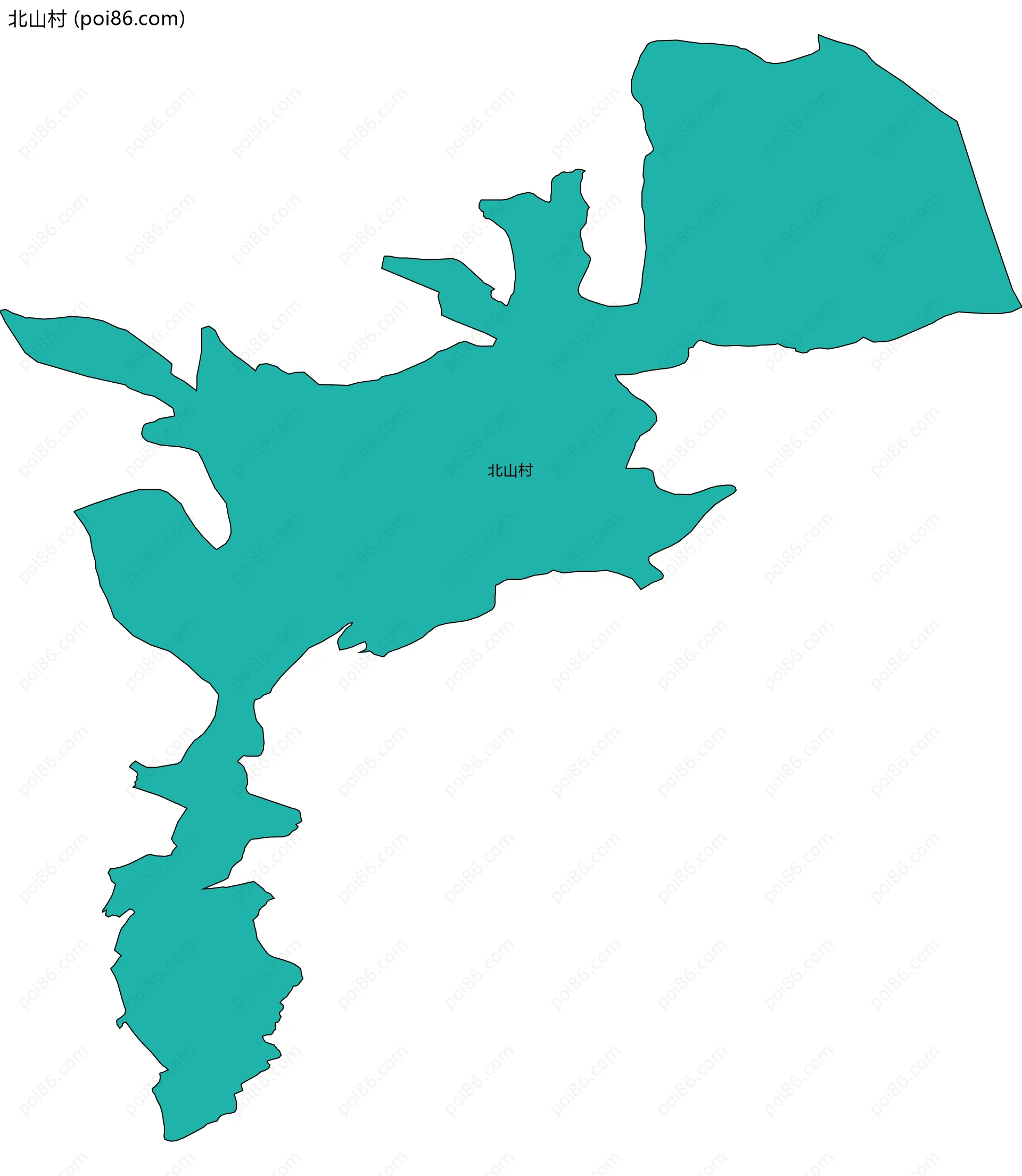 北山村边界地图