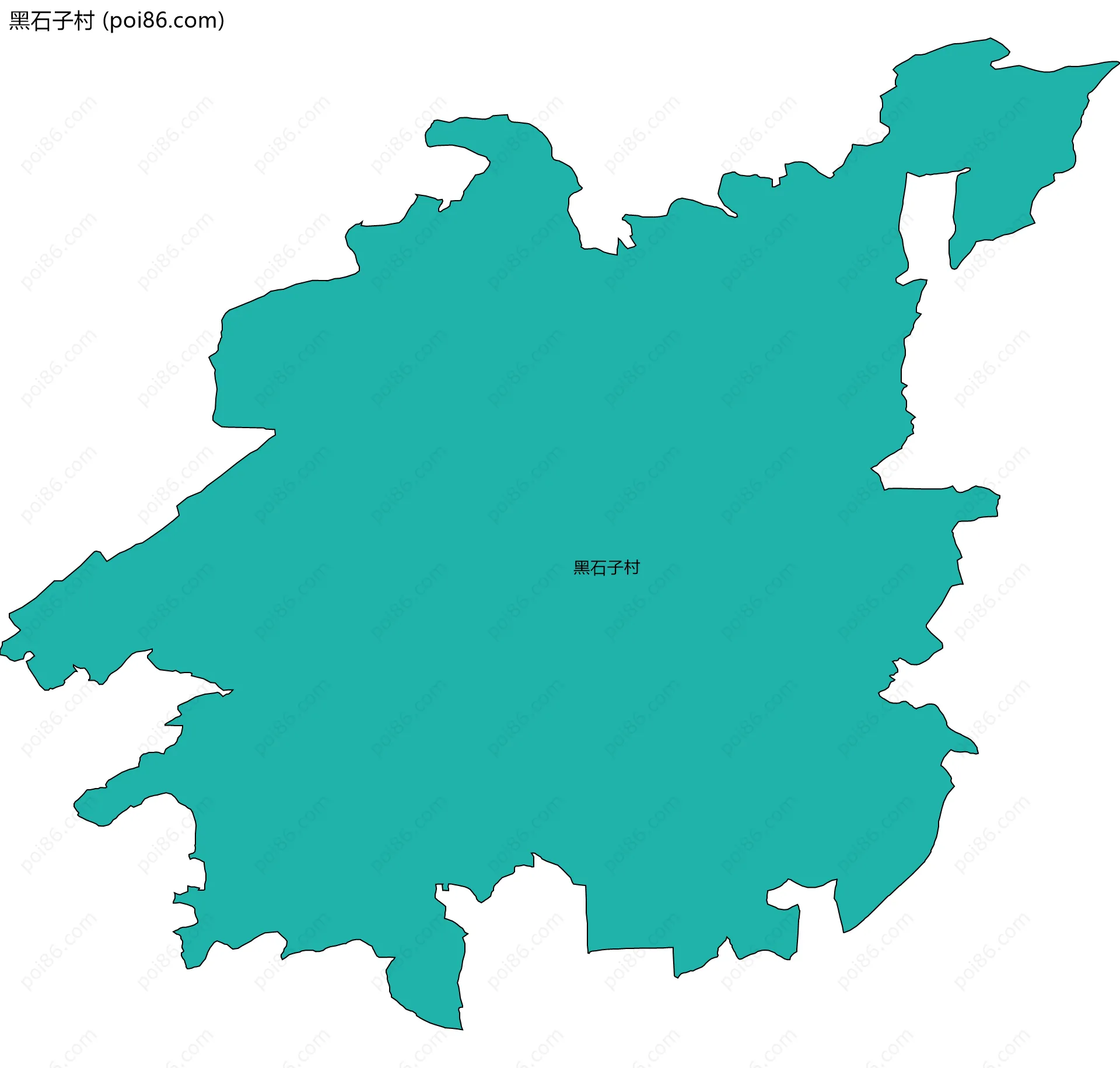 黑石子村边界地图