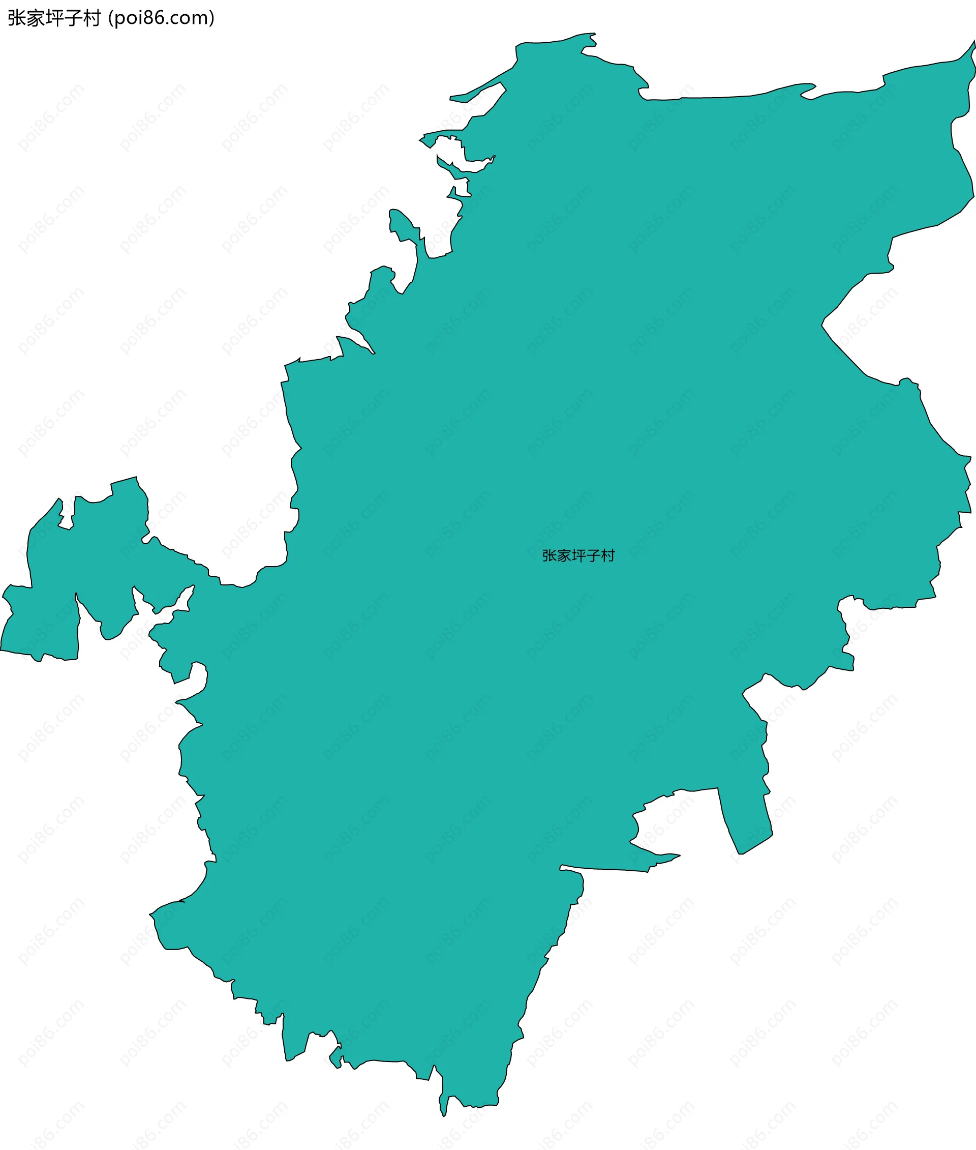 张家坪子村边界地图