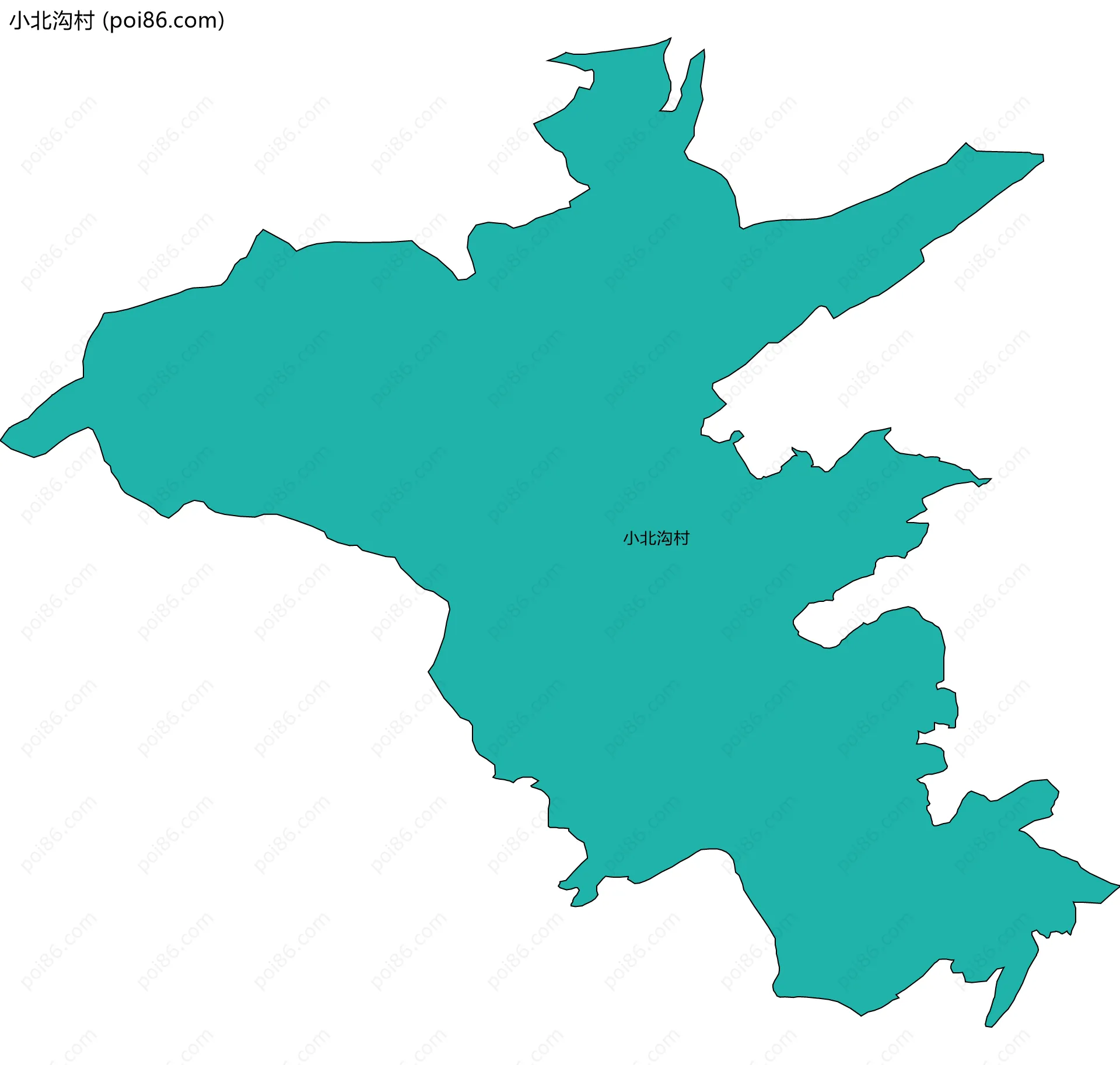 小北沟村边界地图