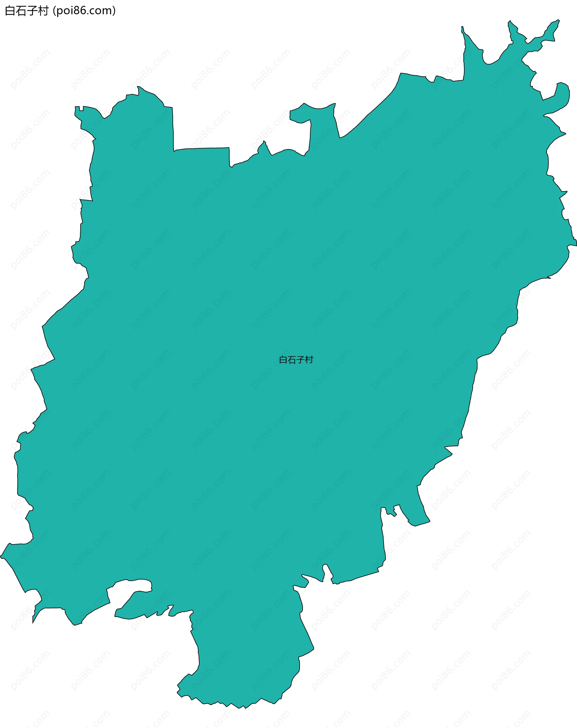 白石子村边界地图