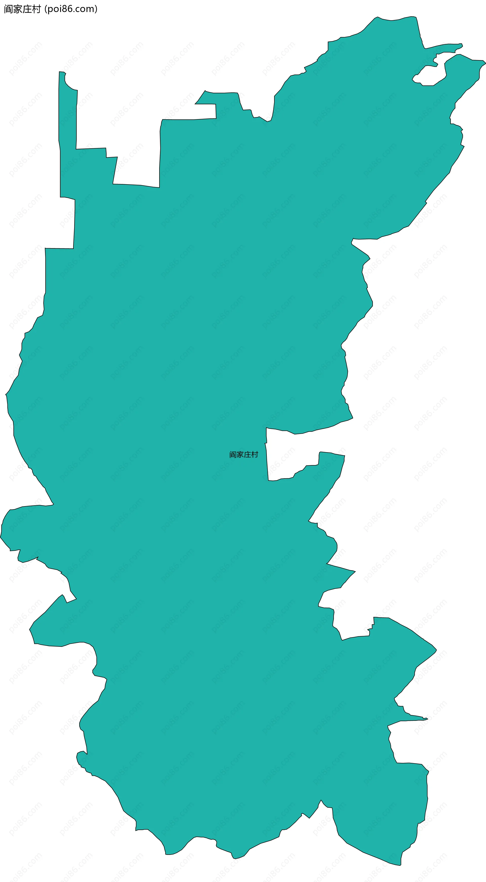 阎家庄村边界地图