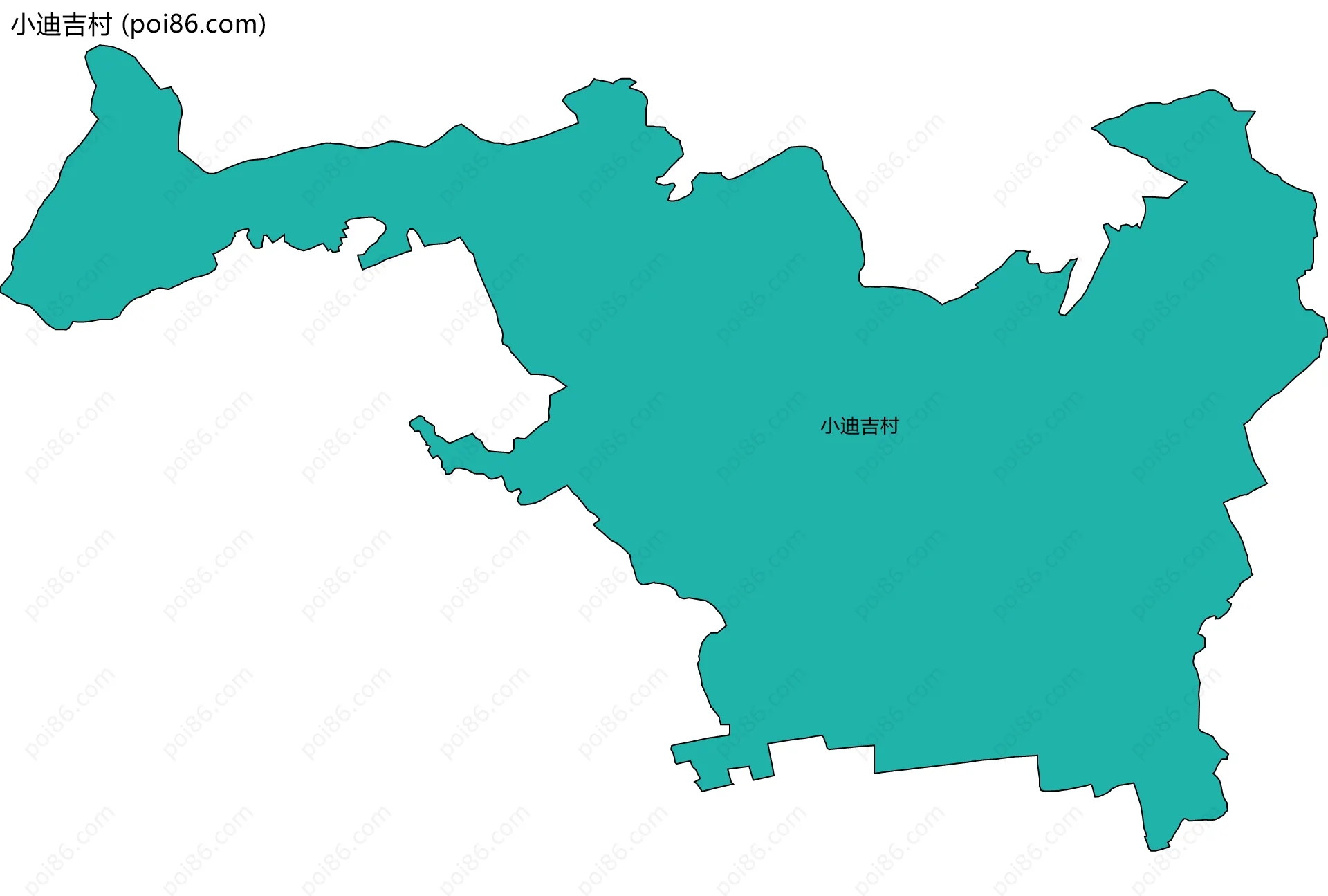 小迪吉村边界地图