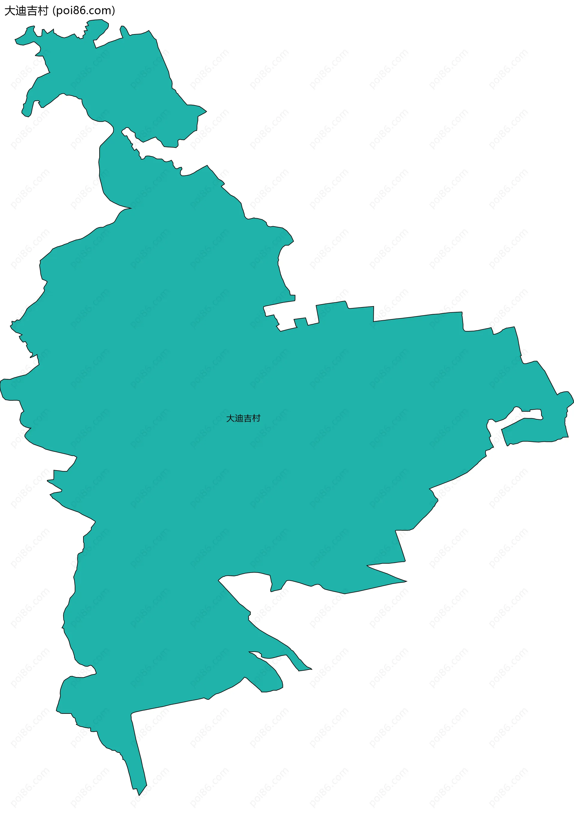 大迪吉村边界地图