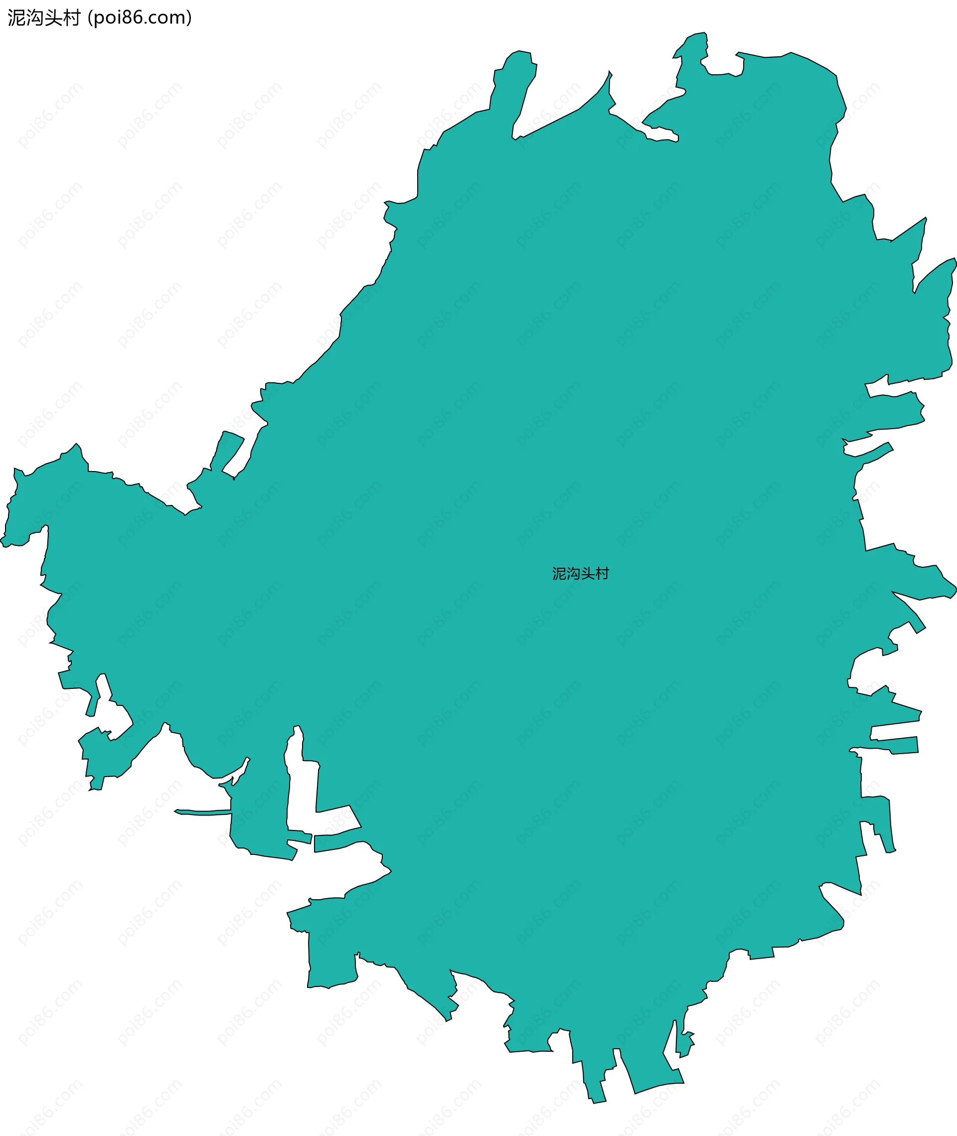 泥沟头村边界地图