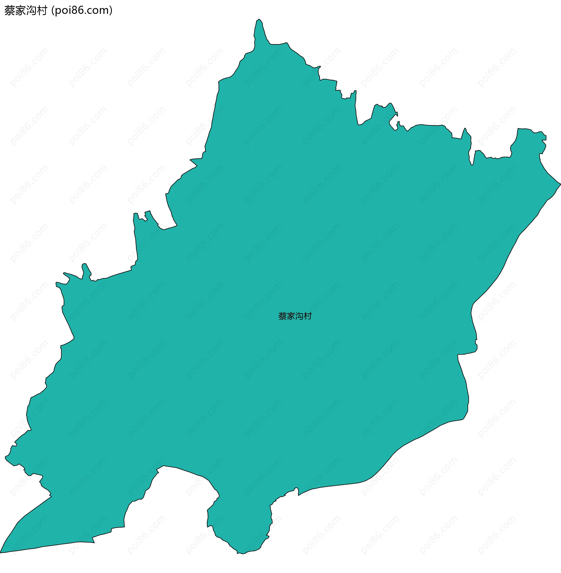 蔡家沟村边界地图