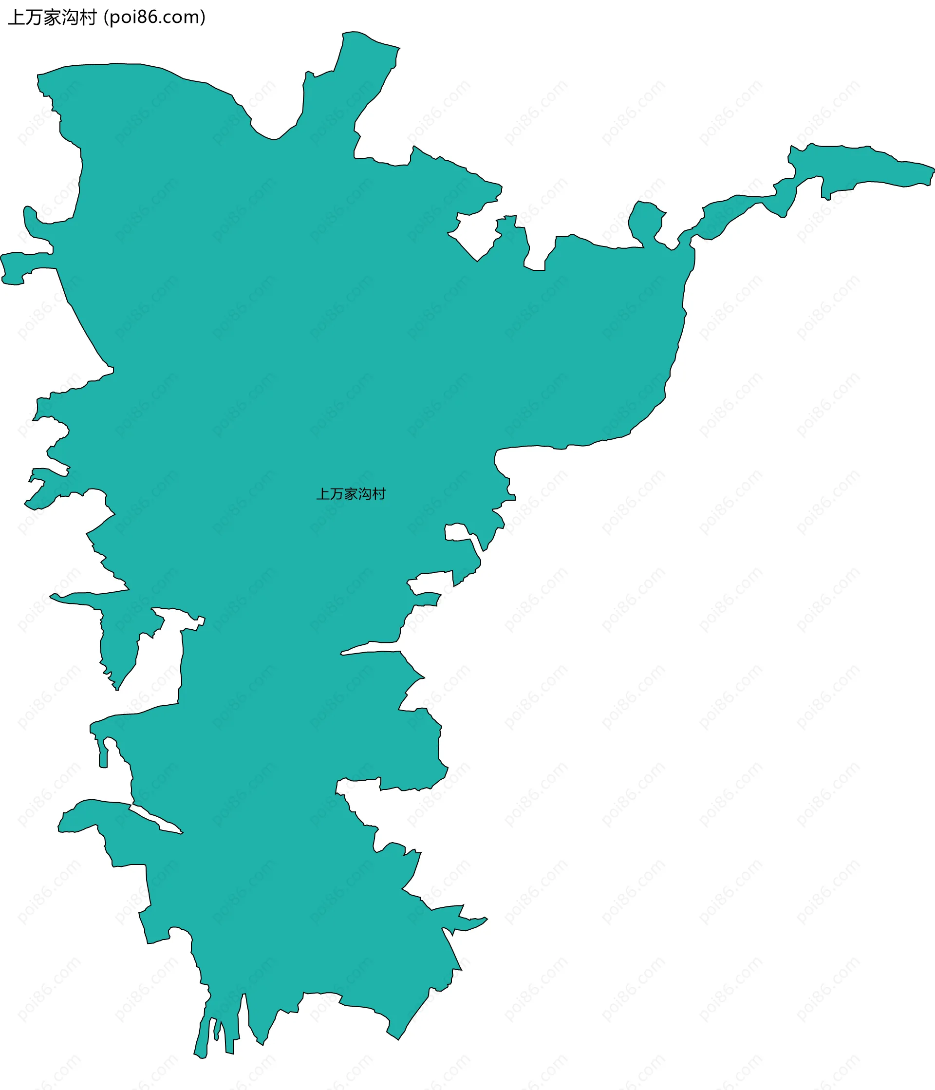 上万家沟村边界地图