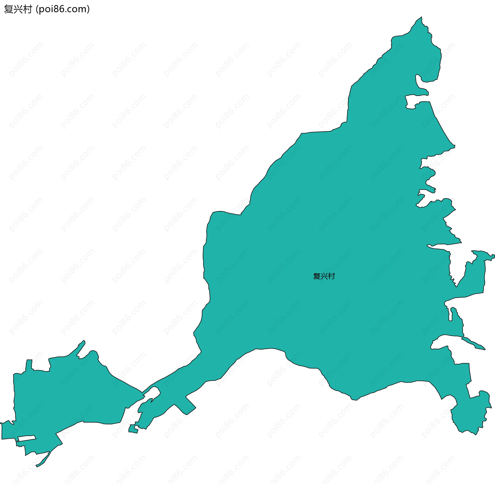 复兴村边界地图