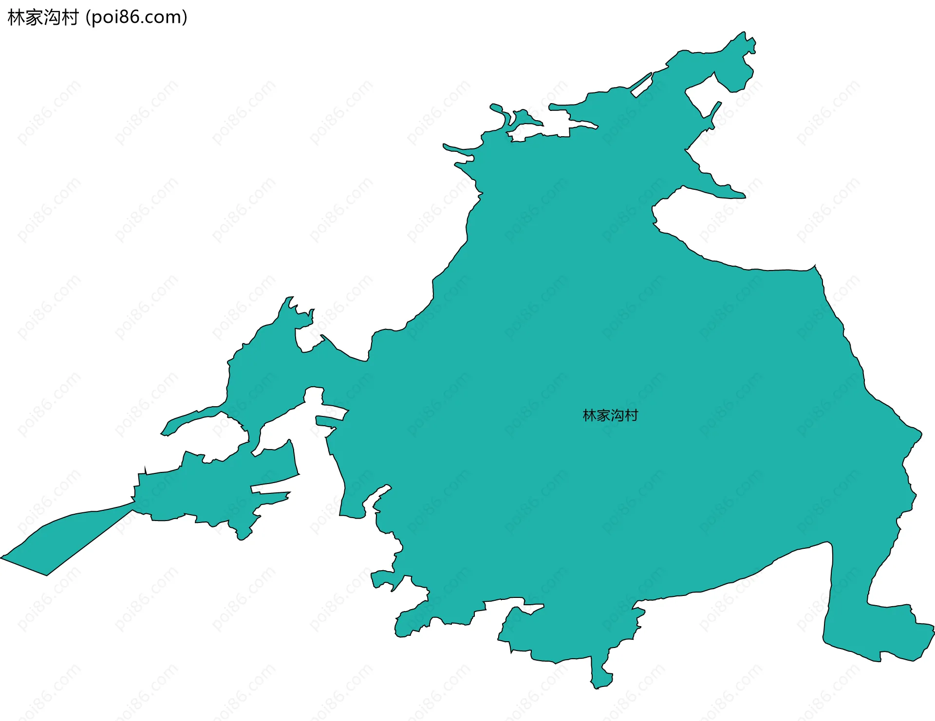 林家沟村边界地图