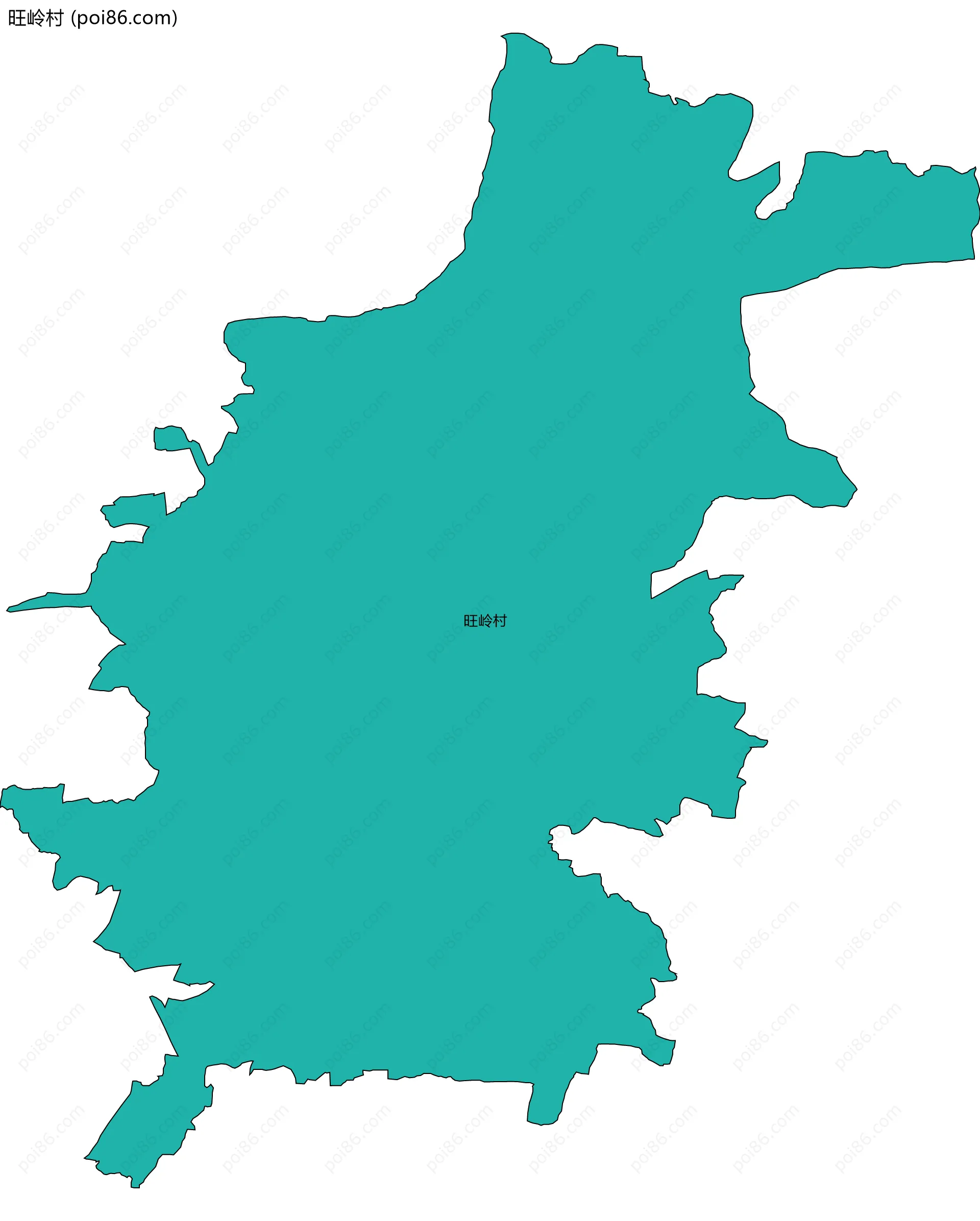 旺岭村边界地图