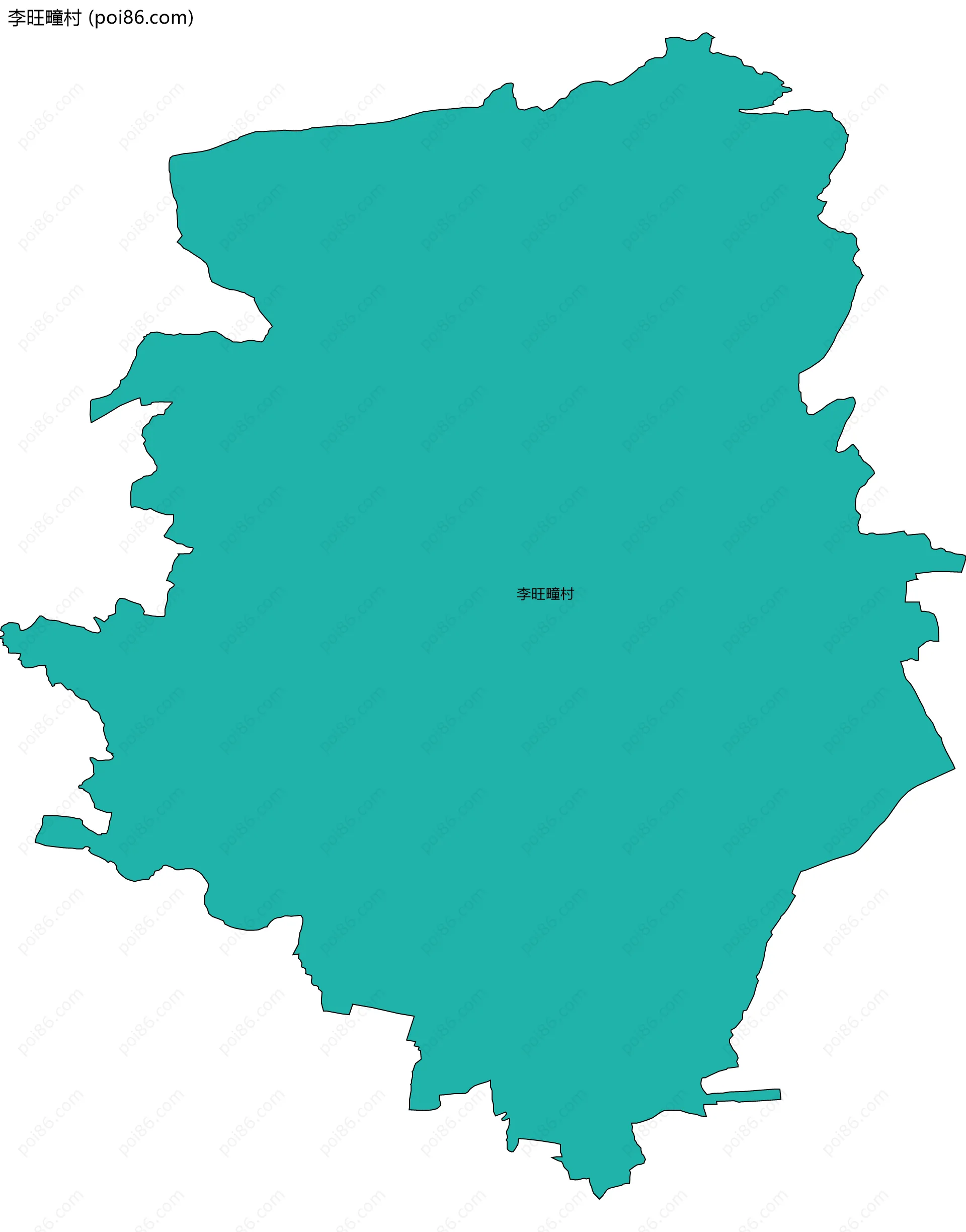 李旺疃村边界地图