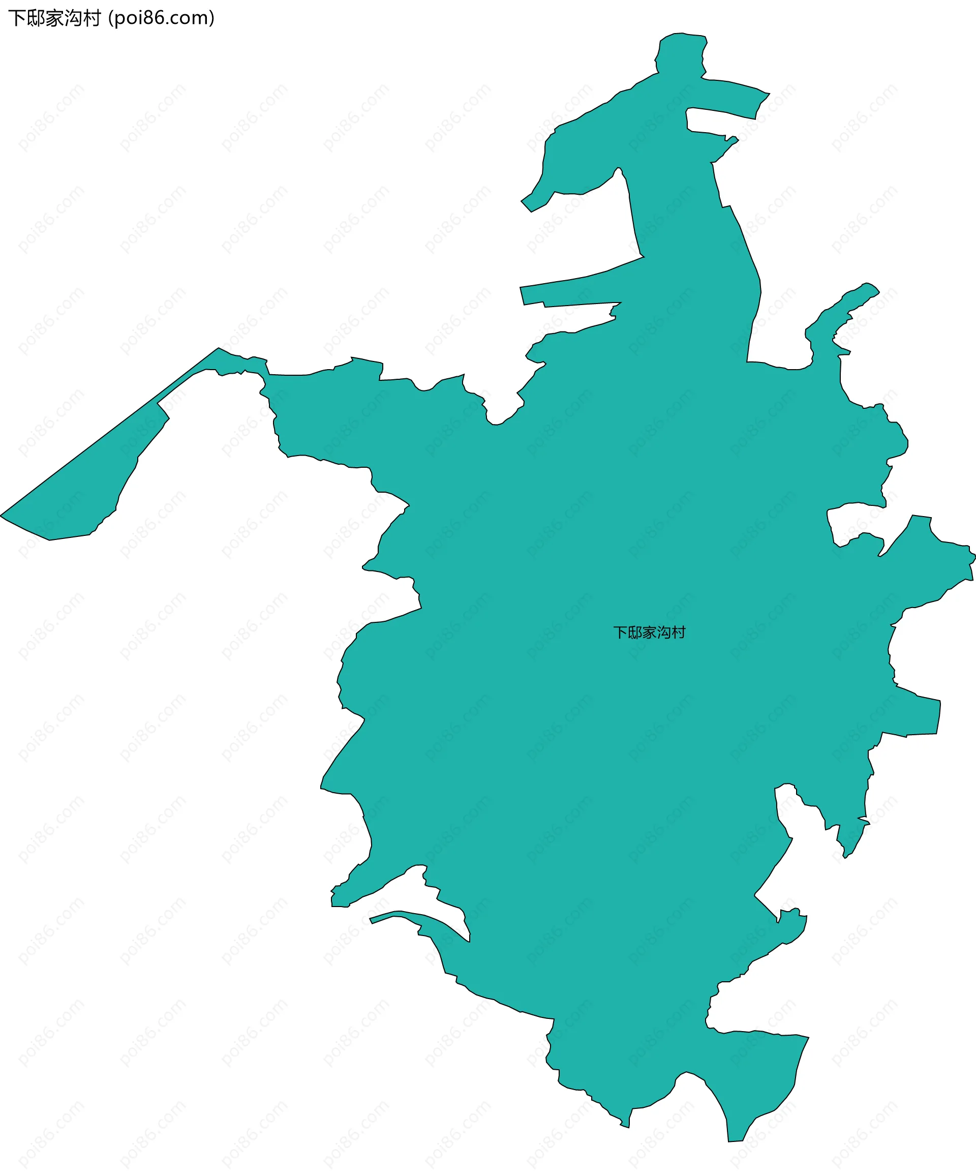 下邸家沟村边界地图