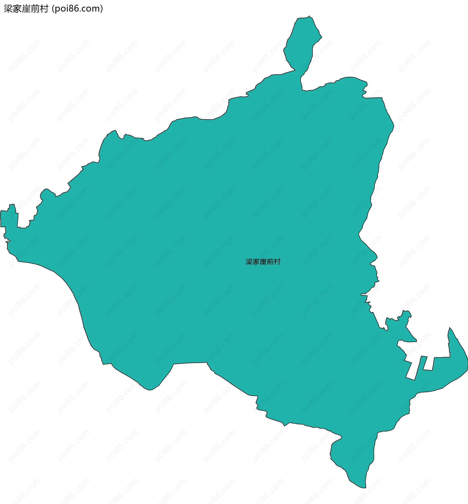 梁家崖前村边界地图