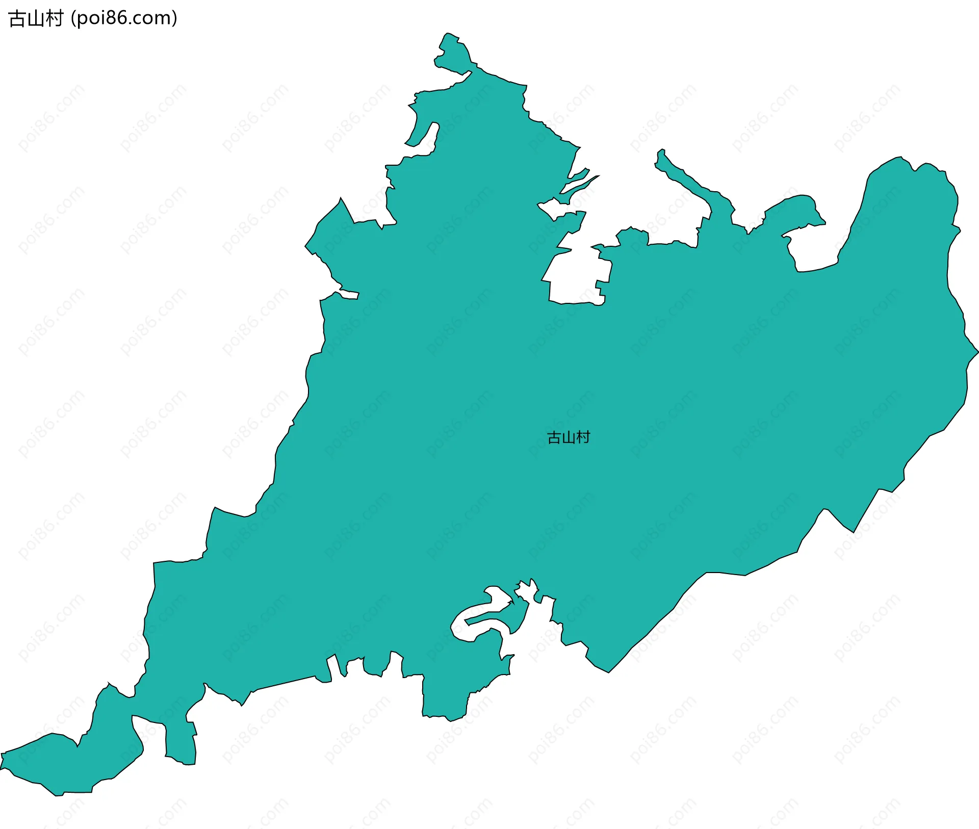 古山村边界地图