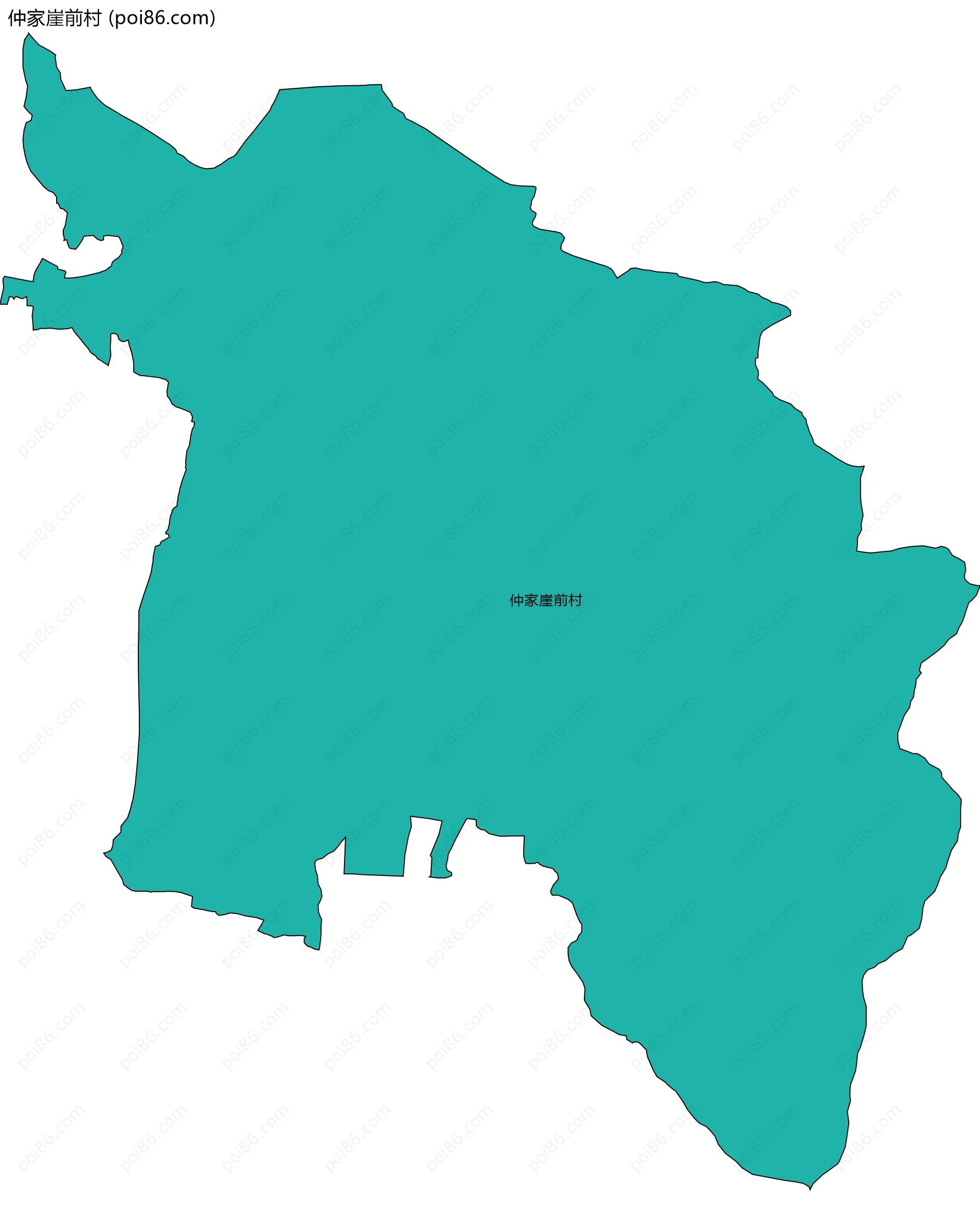 仲家崖前村边界地图